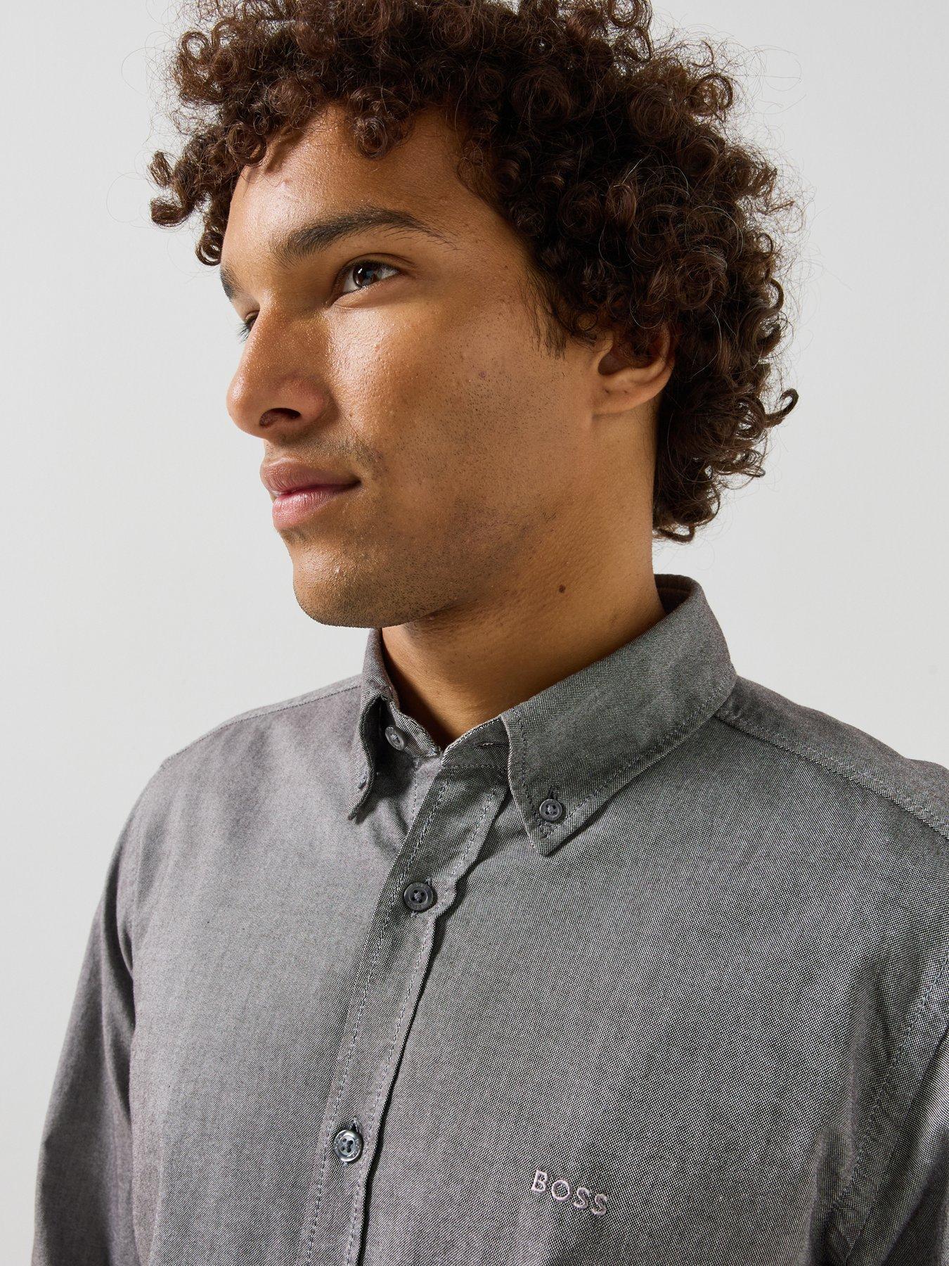 Image 5 of 6 of BOSS Boss Rickert Button Down Regular Fit Oxford Shirt - Brown