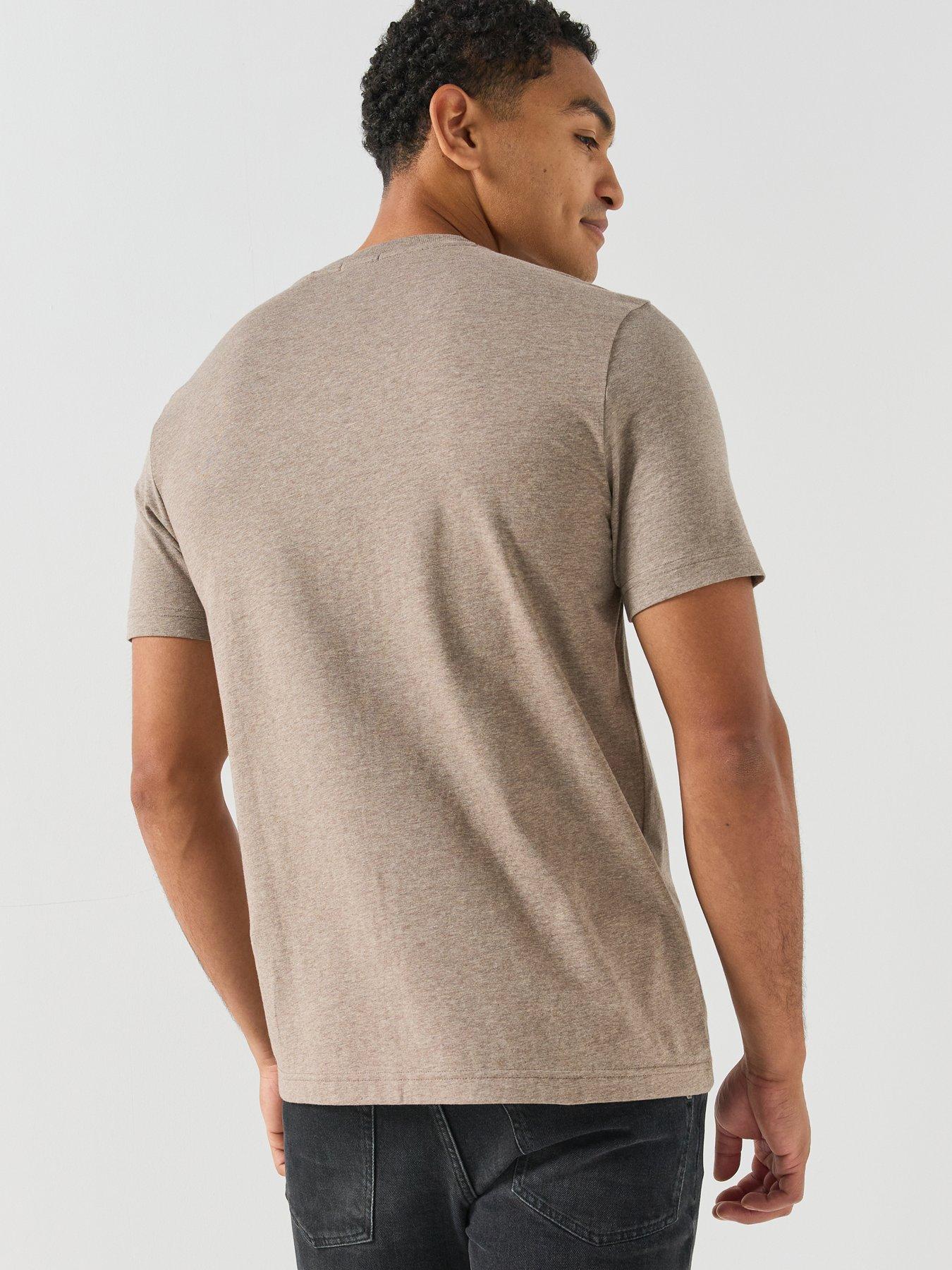 Image 2 of 5 of BOSS Mens Regular Fit Cotton Stretch T-Shirt - Brown