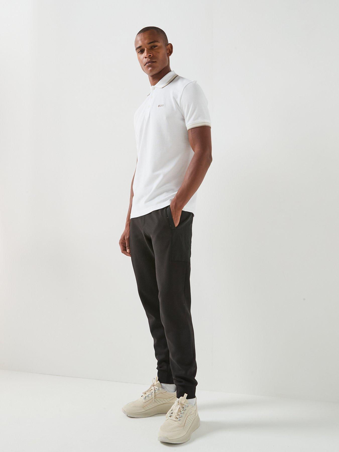 Image 3 of 6 of BOSS Paddy Regular Fit Tipping Polo Shirt - White