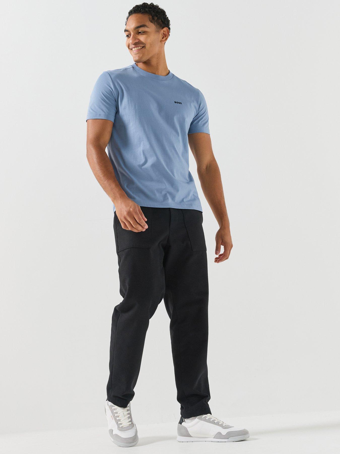 Image 3 of 5 of BOSS Mens Regular Fit Stretch T-Shirt - Blue
