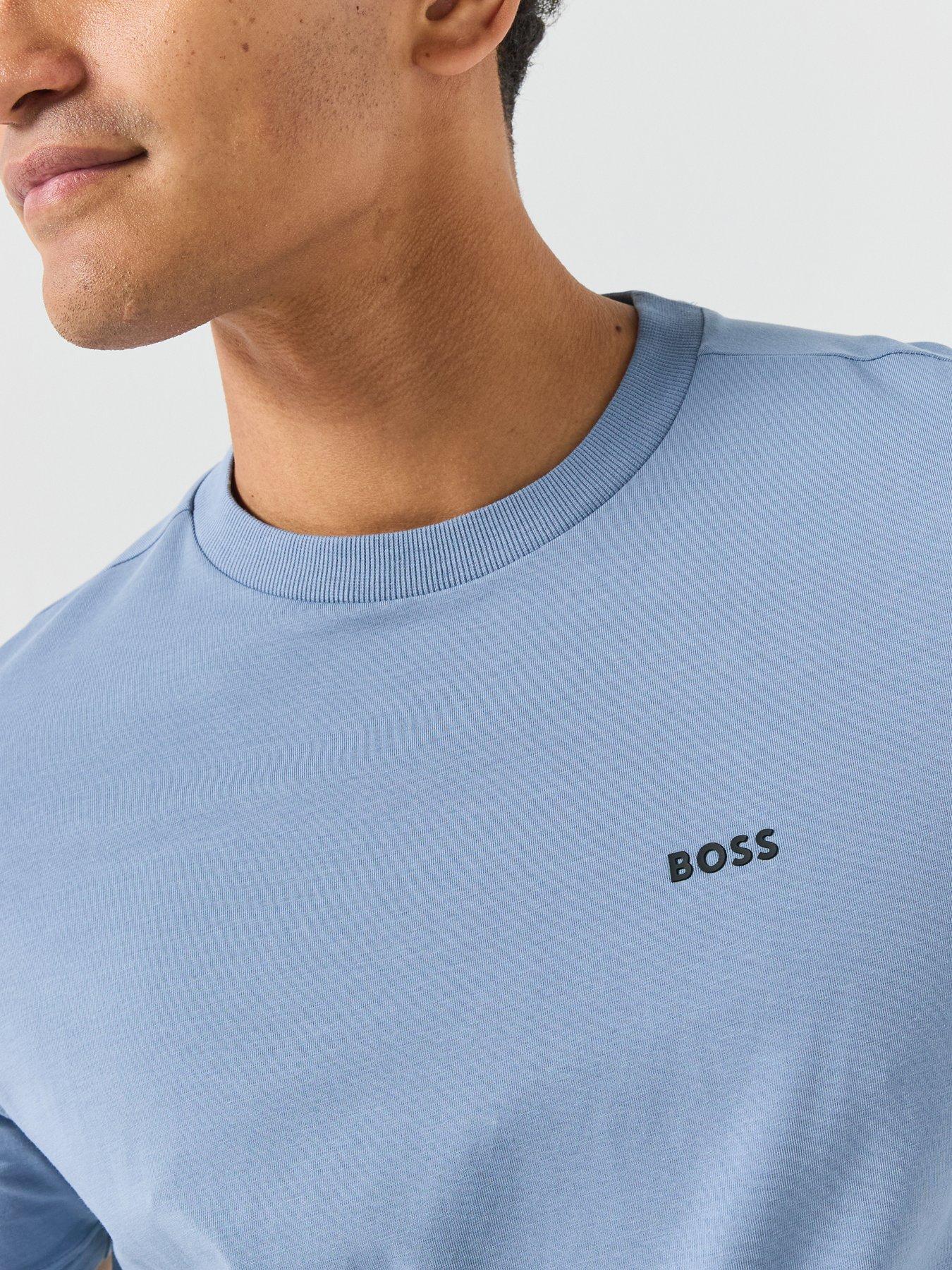 Image 4 of 5 of BOSS Mens Regular Fit Stretch T-Shirt - Blue