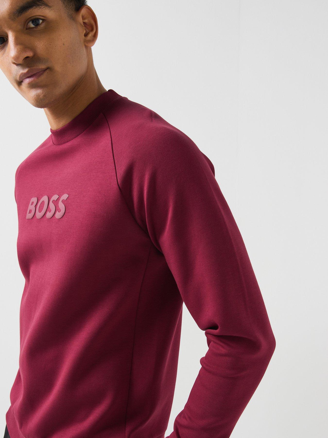 BOSS Salbo Chest Logo Crew Sweat - Purple