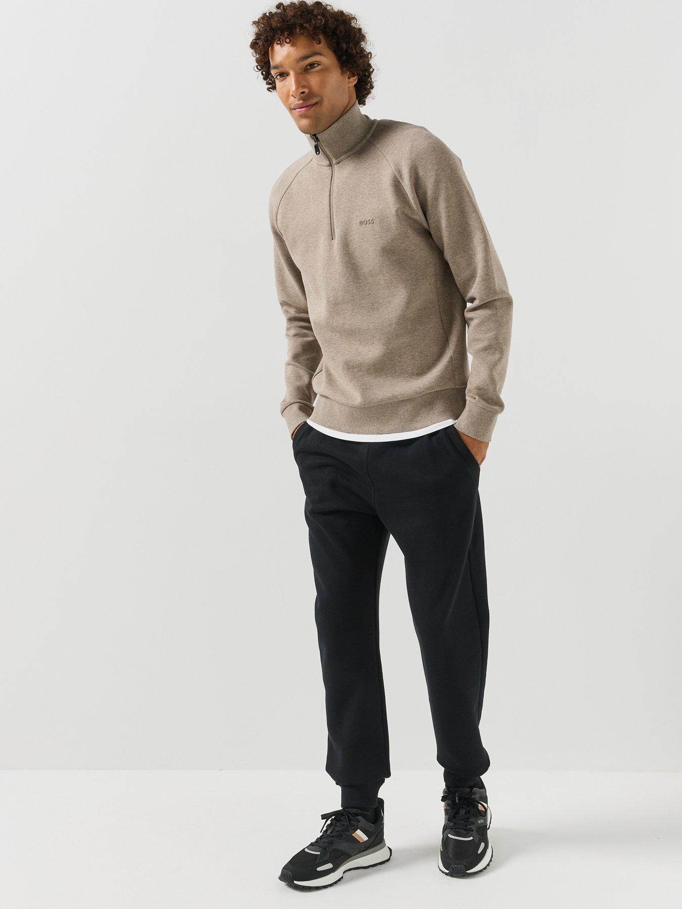 Image 3 of 5 of BOSS Boss Sweat 1/4 Zip Sweat - Brown