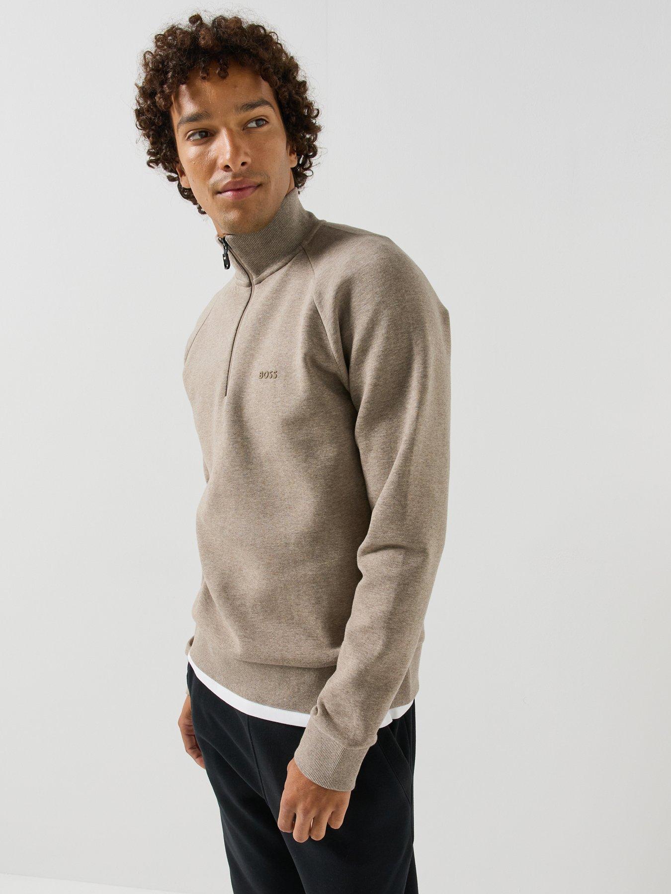 Image 4 of 5 of BOSS Boss Sweat 1/4 Zip Sweat - Brown