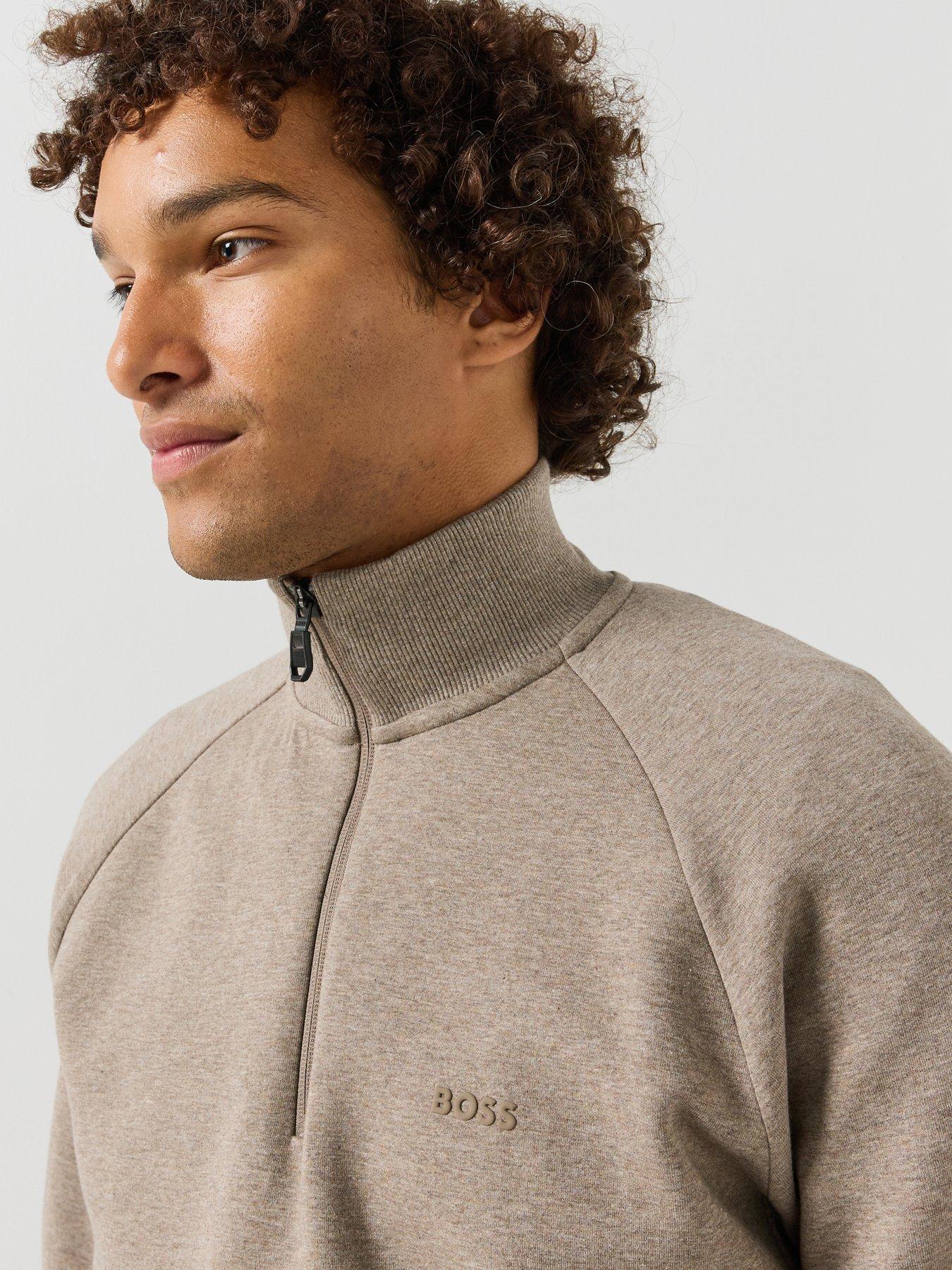 Image 5 of 5 of BOSS Boss Sweat 1/4 Zip Sweat - Brown