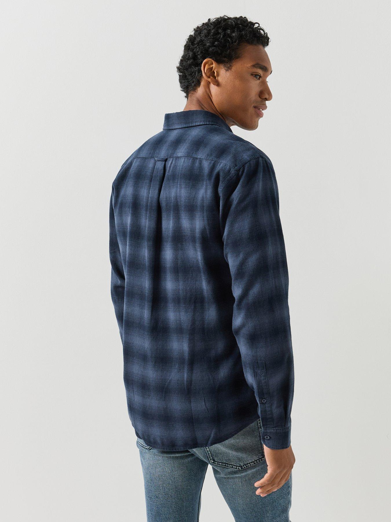 Image 2 of 5 of BOSS Mens Rickert Check Regular Fit Oxford Shirt - Navy
