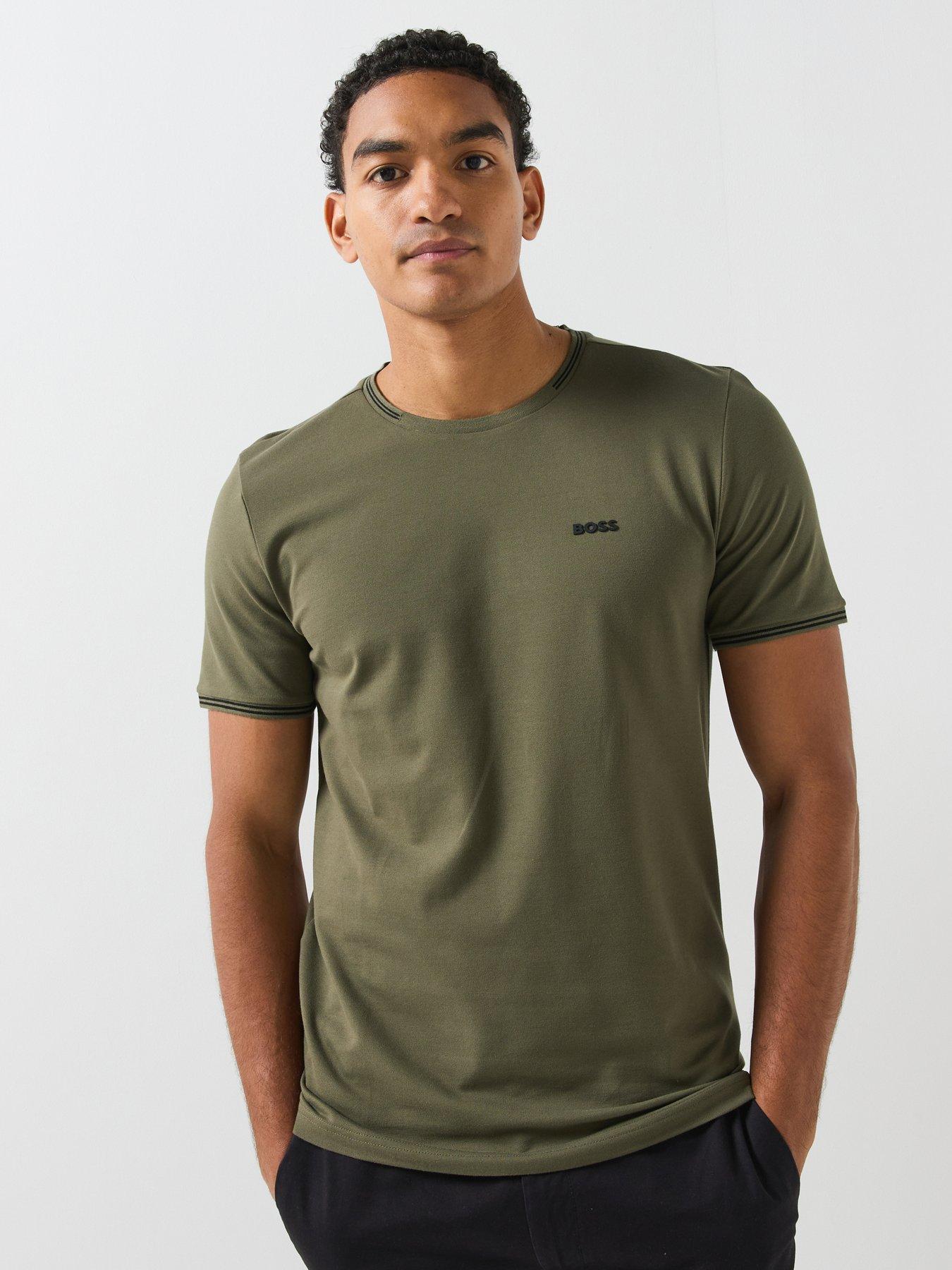 BOSS Taul Regular Fit Stretch Pique T-Shirt - Green