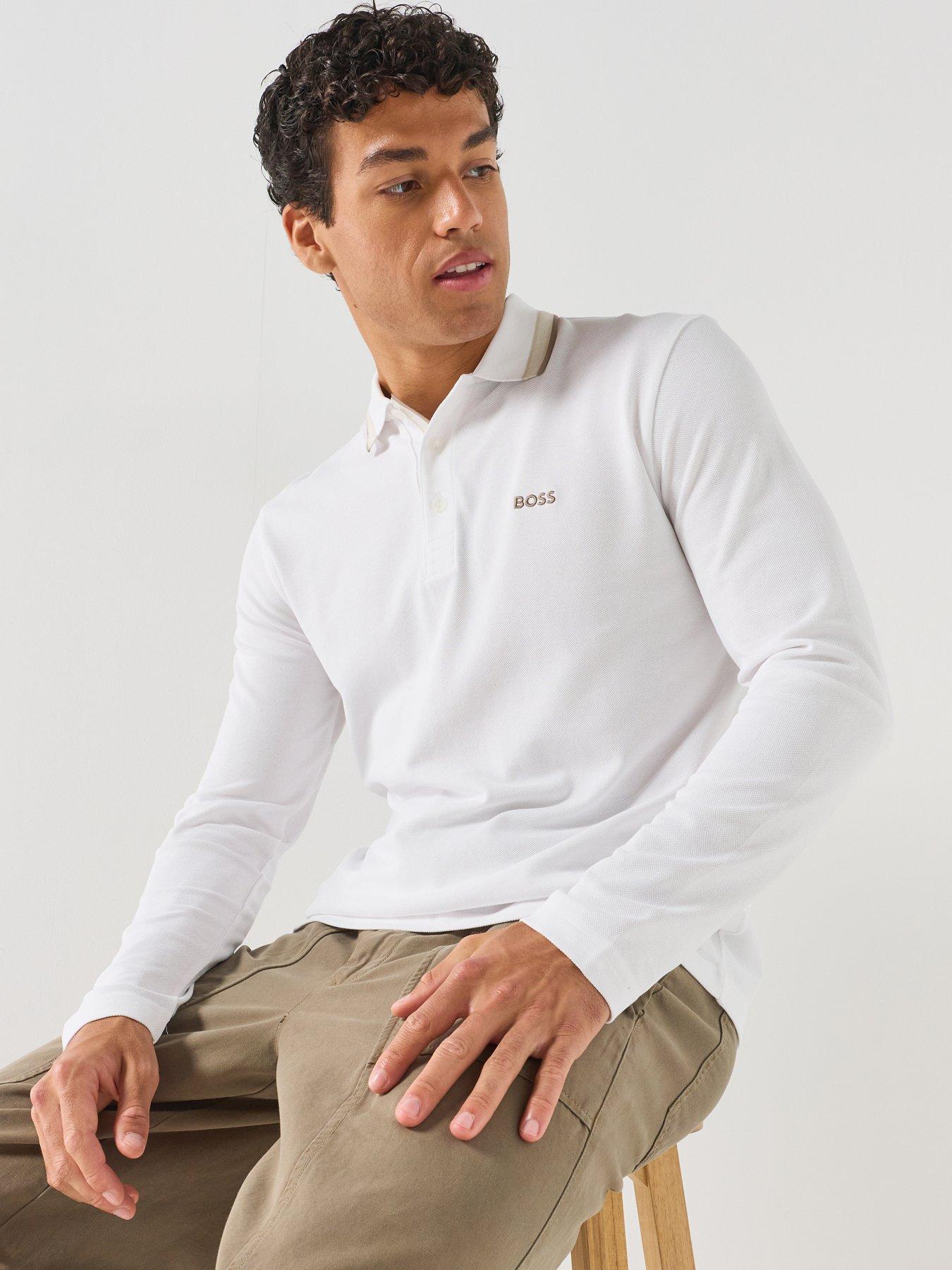 BOSS Boss Plisy Polo Shirt - White