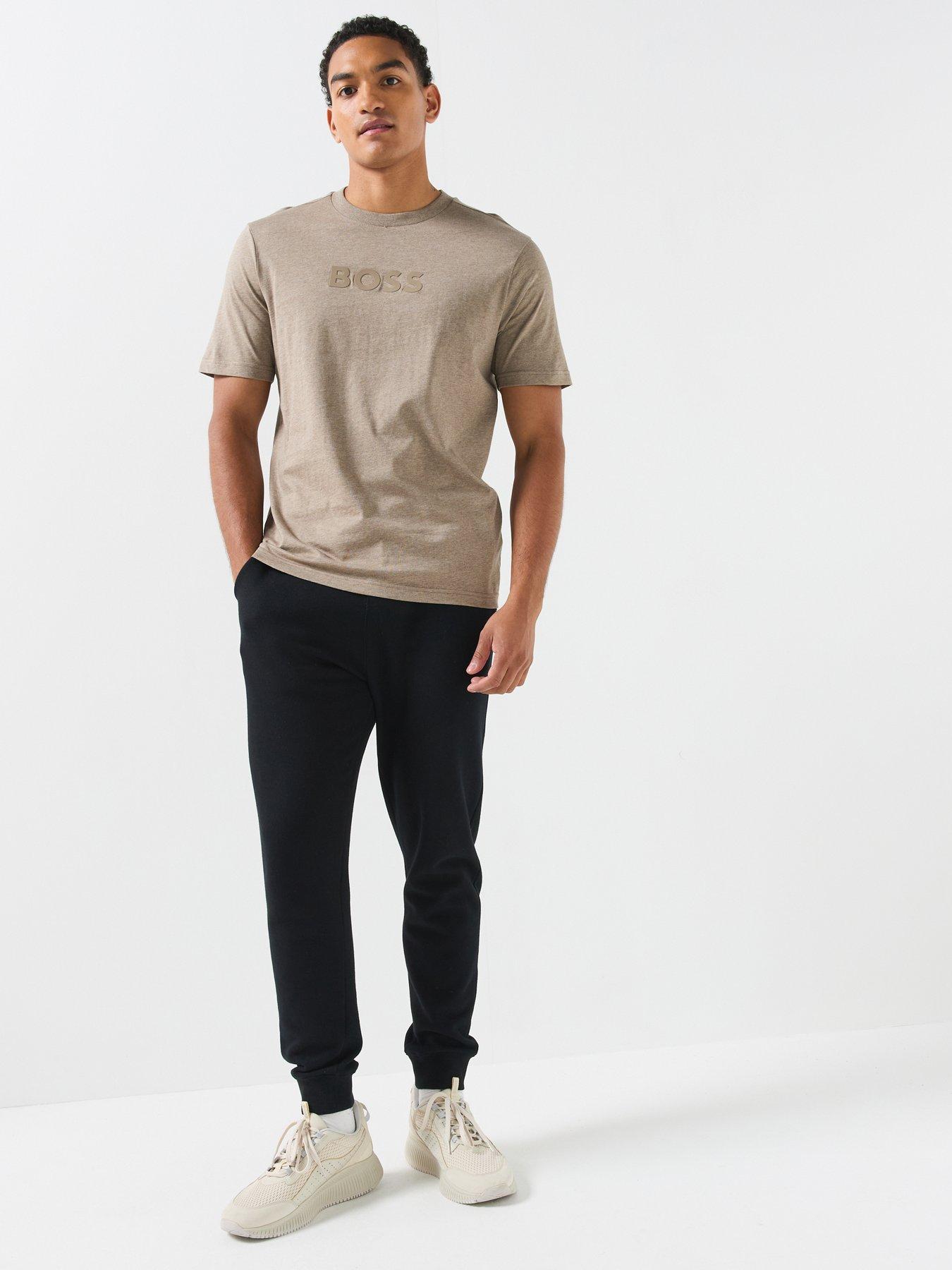 Image 3 of 6 of BOSS TS_Logo Debossed Tonal Logo T-Shirt - Brown