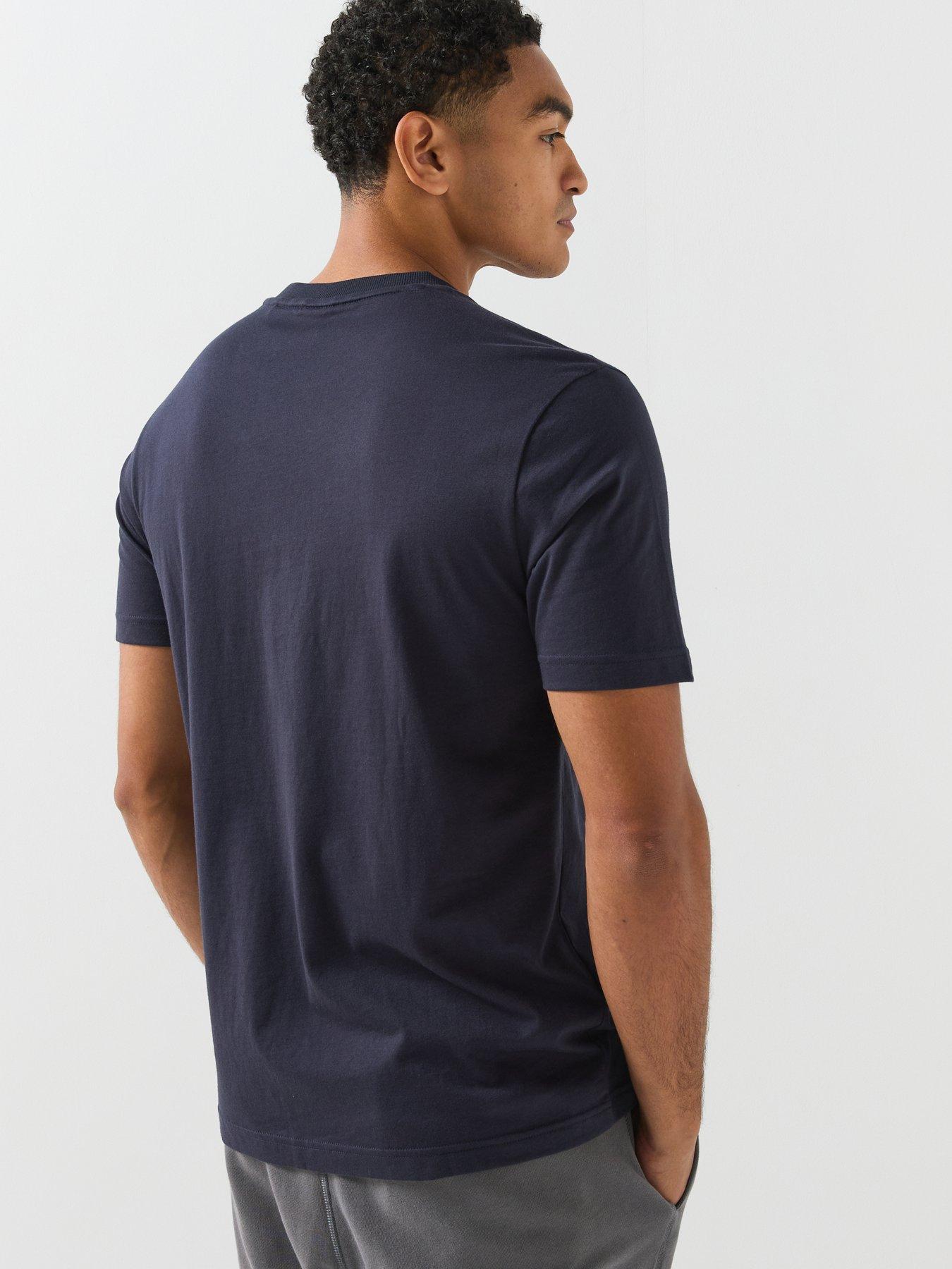 Image 2 of 6 of BOSS TS_Logo Debossed Tonal Logo T-Shirt - Navy