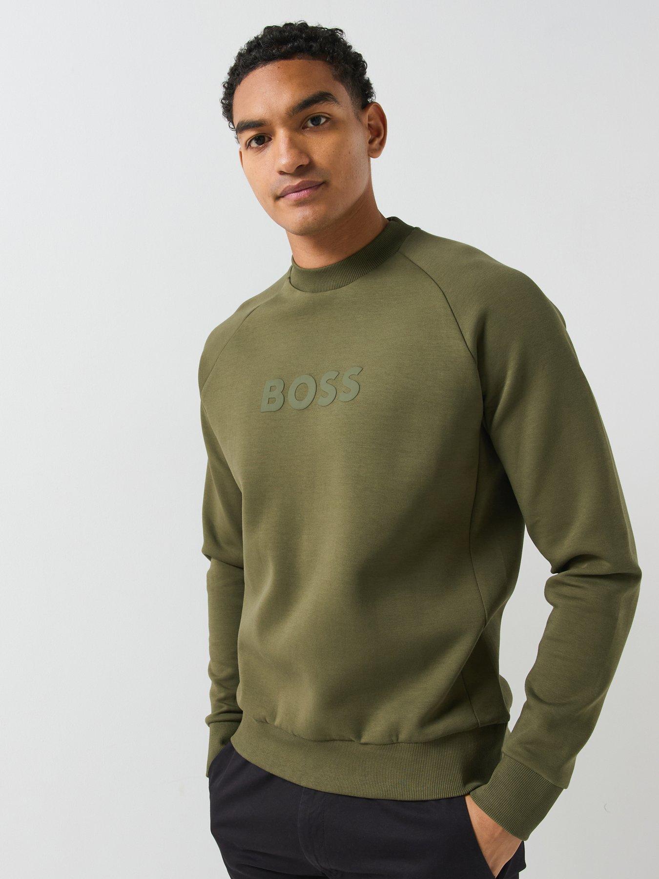 BOSS Salbo Chest Logo Crew Sweat - Green