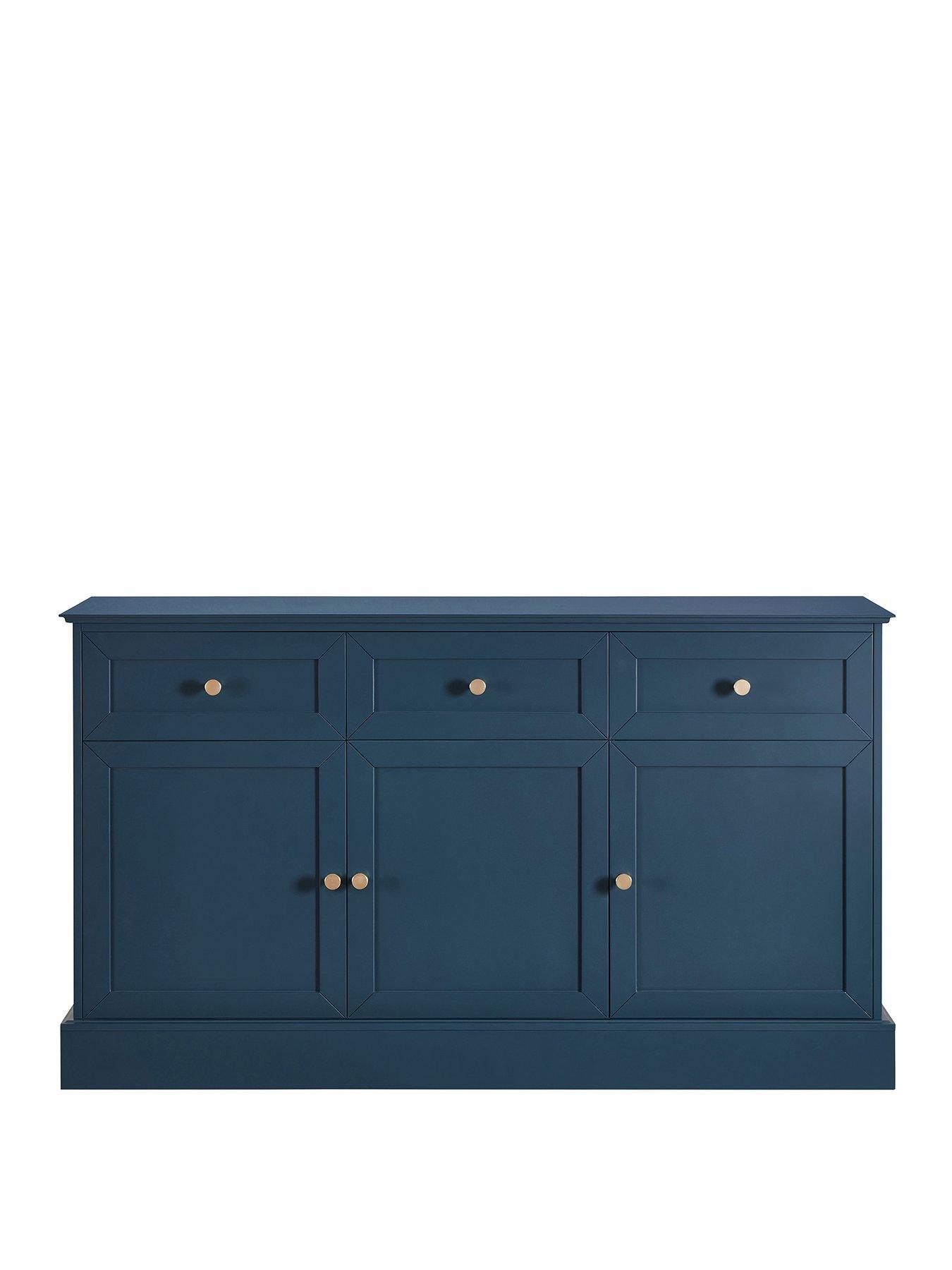Image 2 of 7 of Dusk Ruby 3 Door Sideboard With Drawers - Teal
