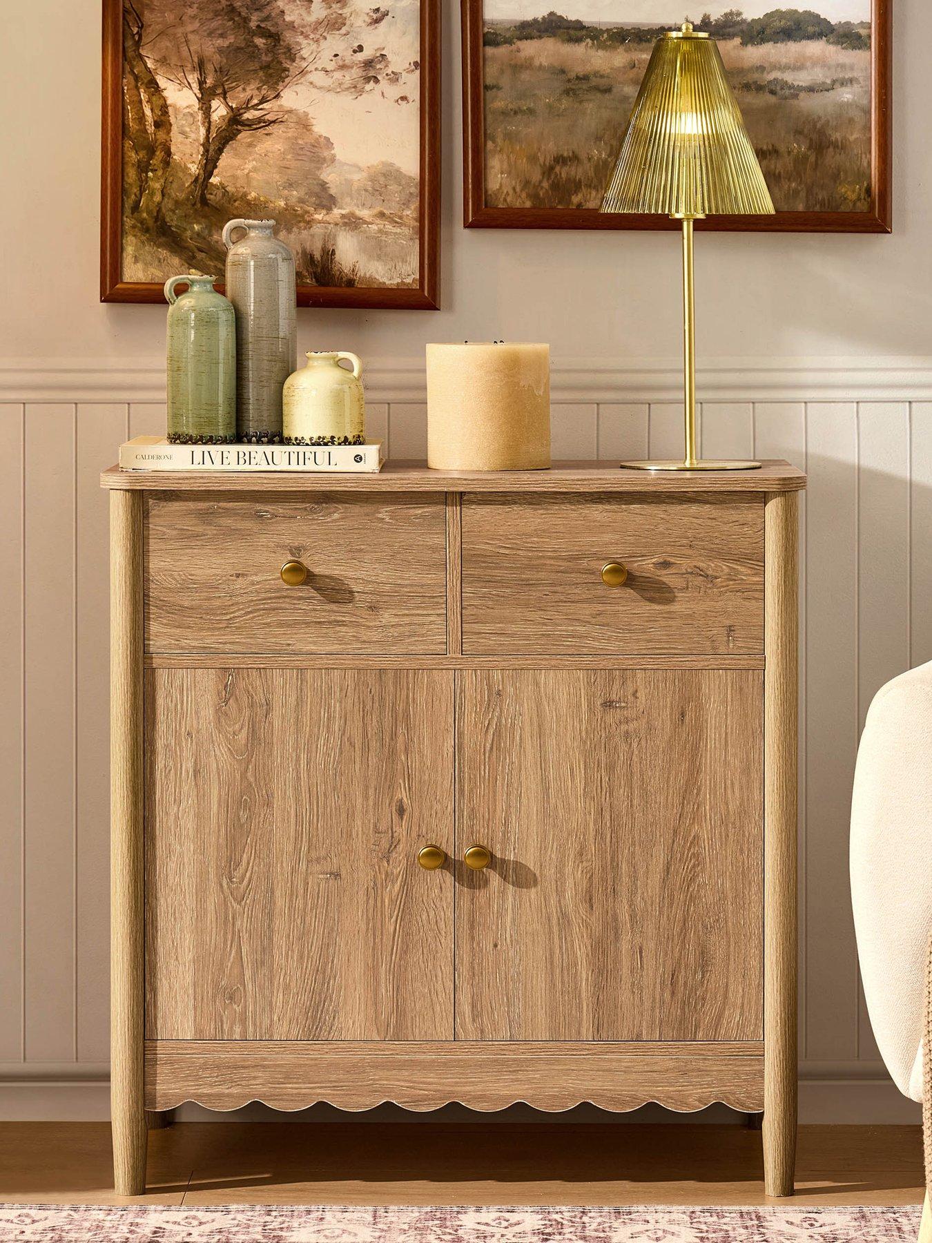 Dusk Betty 2 Door Sideboard With Drawers - Light Wood