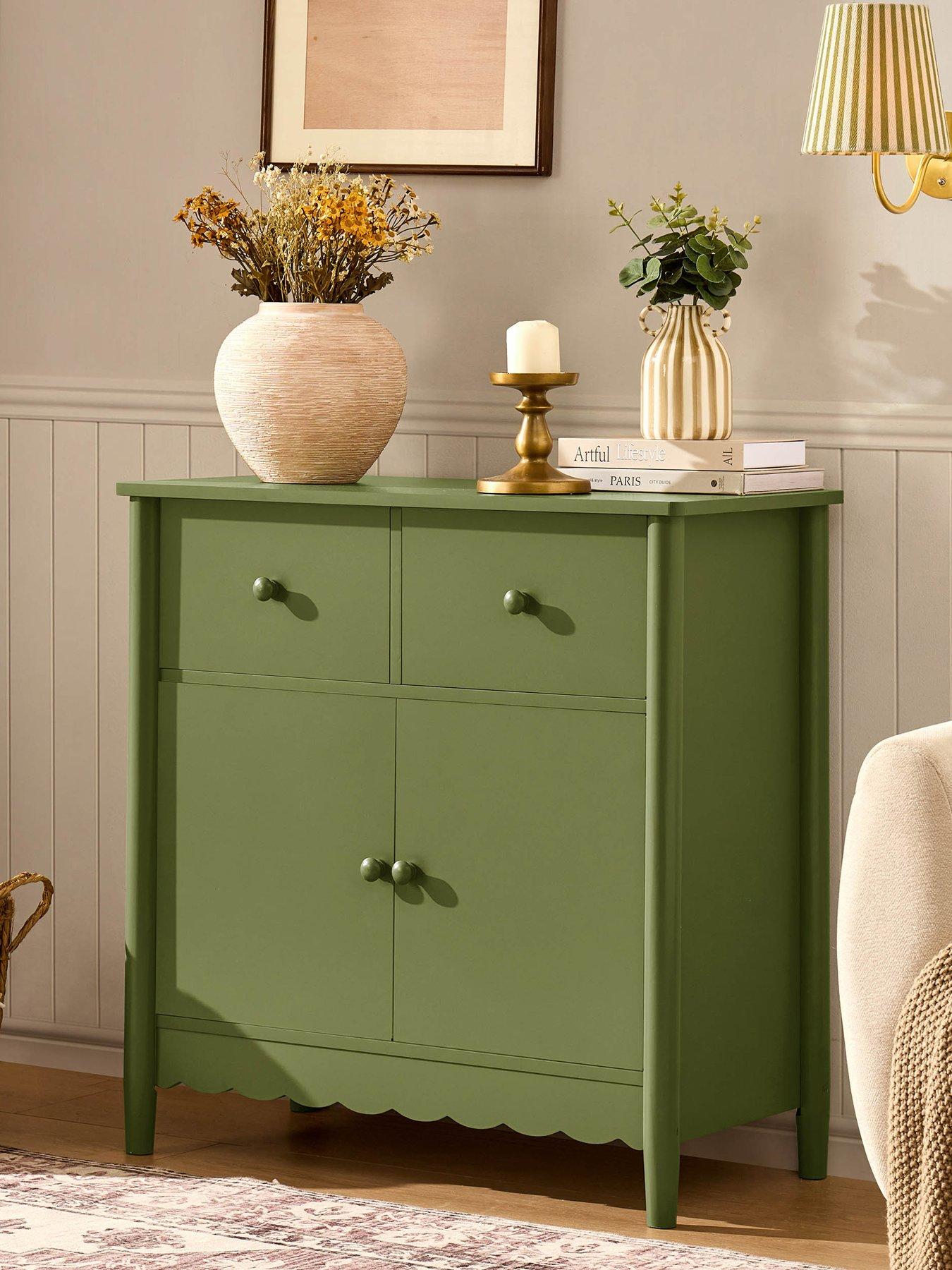 Image 3 of 7 of Dusk Betty 2 Door Sideboard With Drawers - Olive
