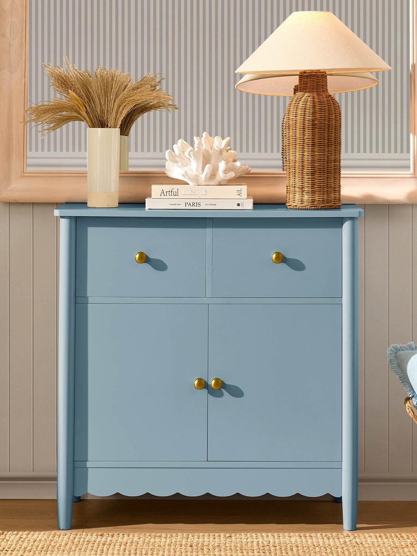 Dusk Betty 2 Door Sideboard With Drawers - Sky Blue