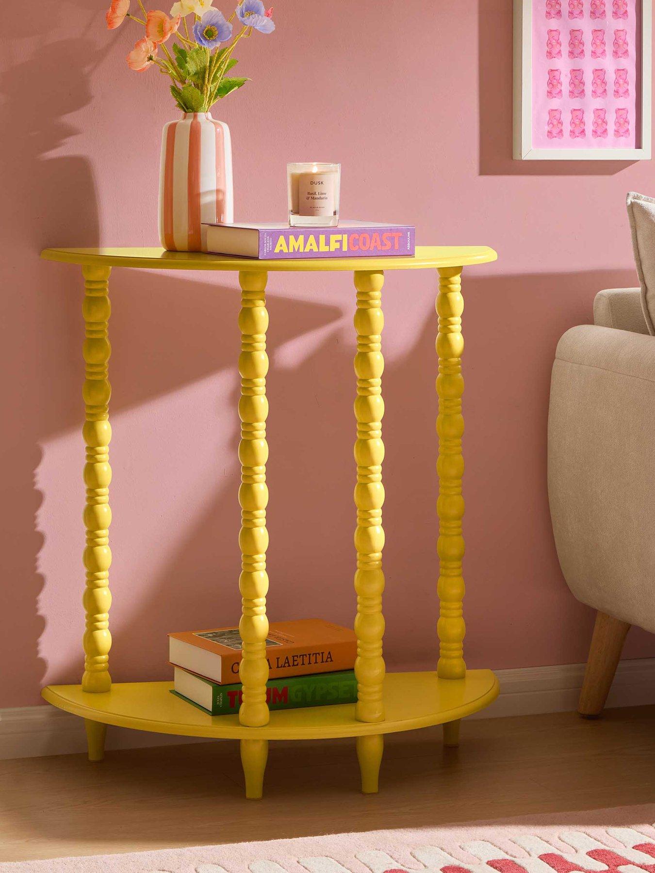 Dusk Bonnie Bobbin Console Table - Vibrant Yellow