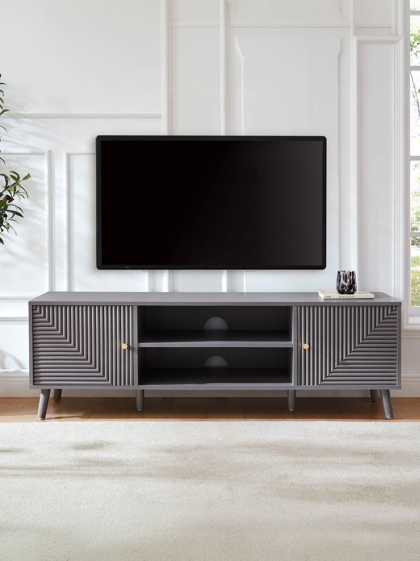 Dusk Dora Tv Unit For Tvs Up To 60"- Light Grey