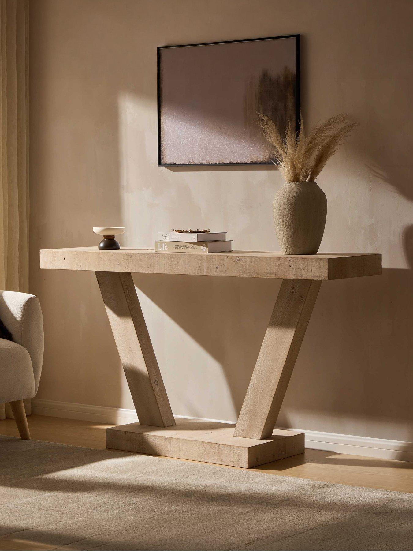 Dusk Elina Console Table - Washed Wood