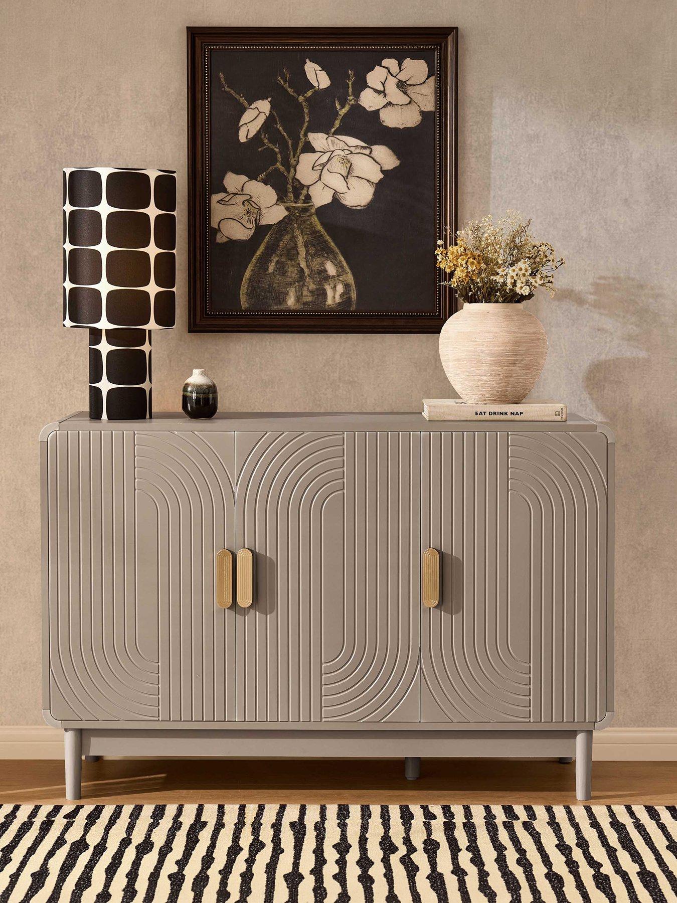 Dusk Marnie 3 Door Sideboard - Taupe