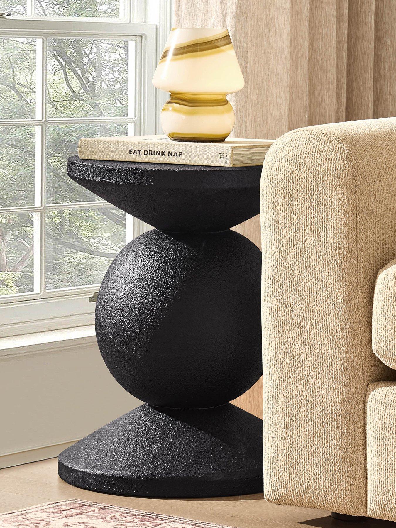 Image 3 of 6 of Dusk Raya Round&nbsp;Side Table - Black
