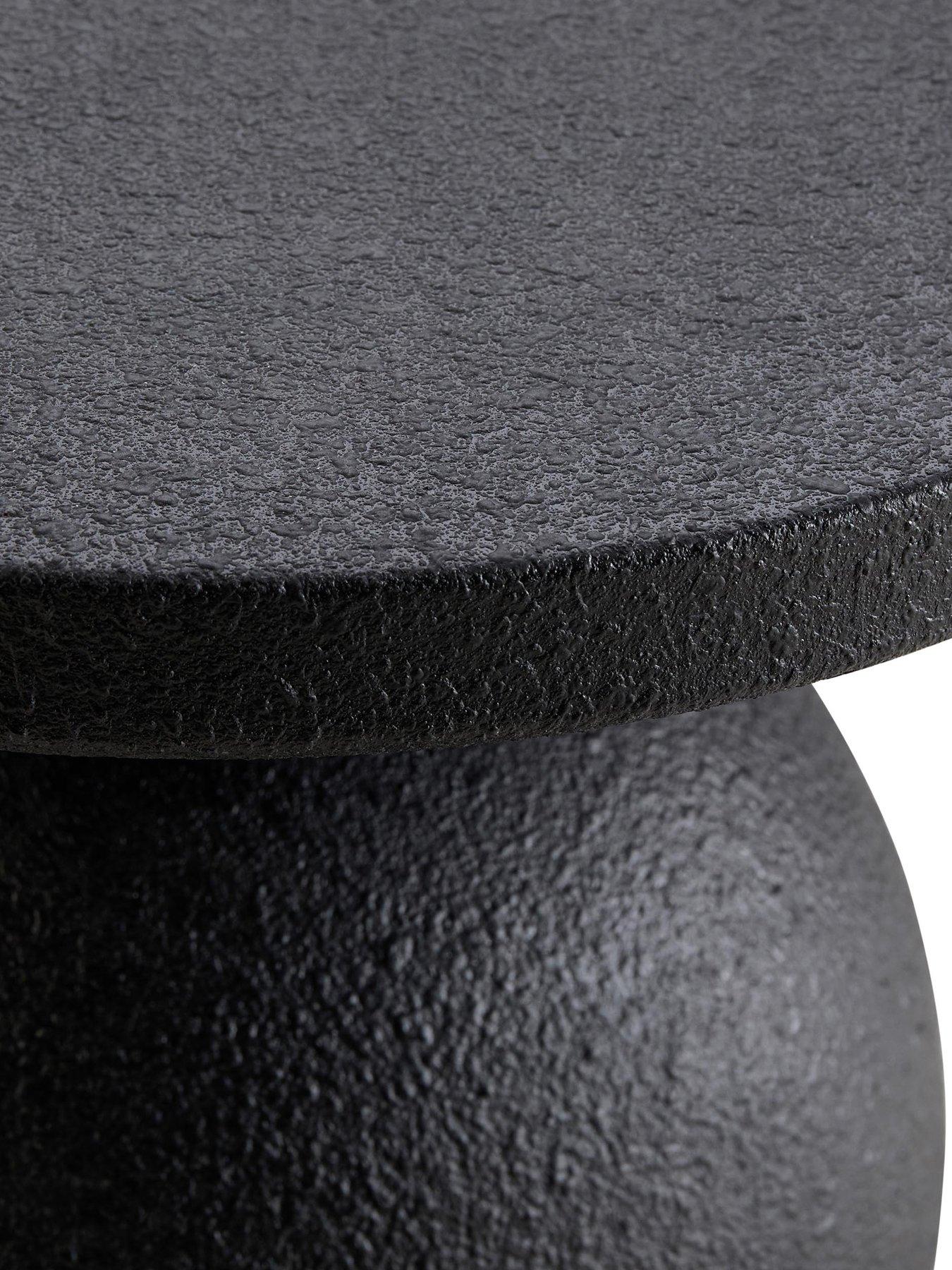 Image 4 of 6 of Dusk Raya Round&nbsp;Side Table - Black