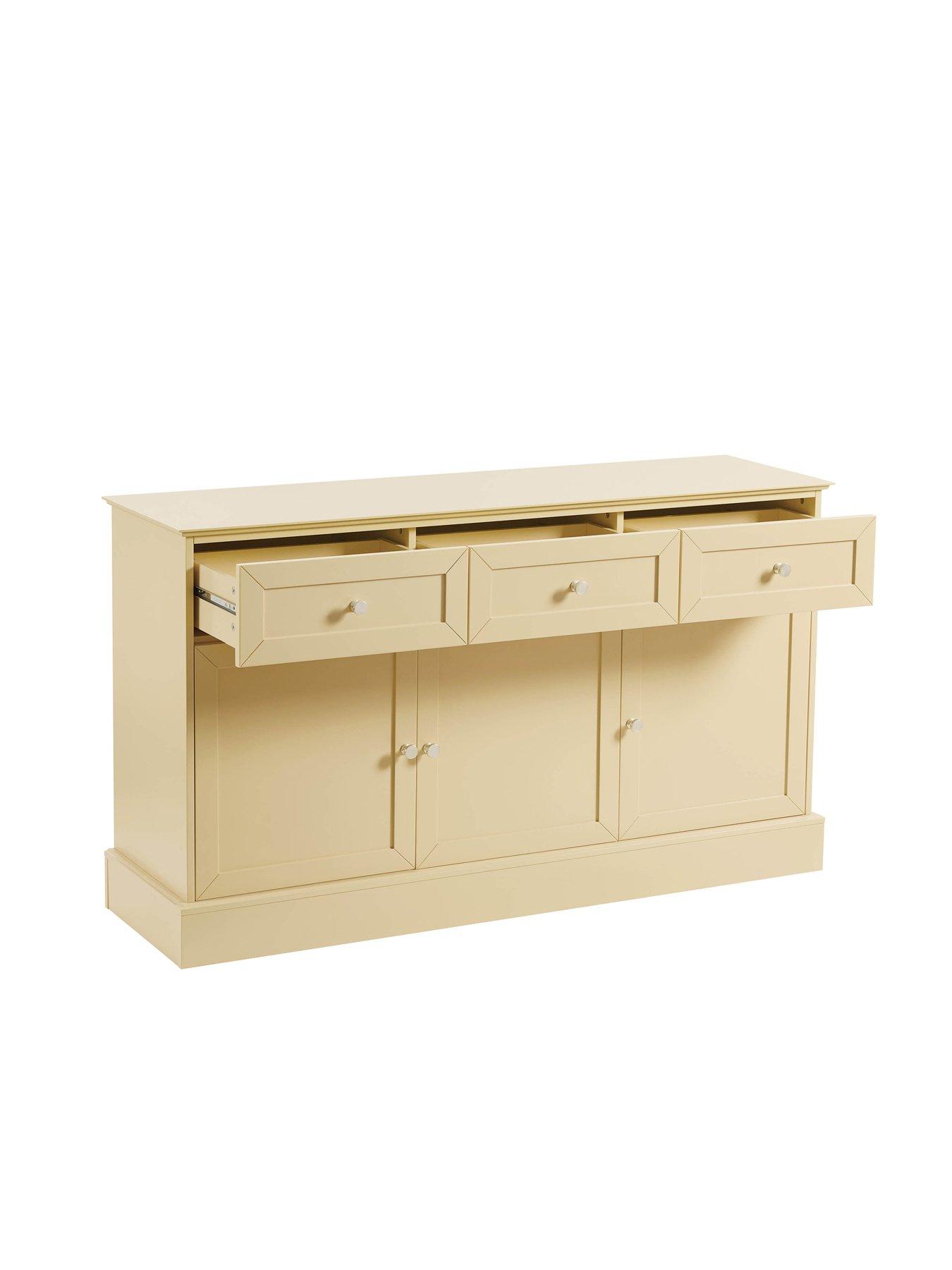 Image 4 of 7 of Dusk Ruby 3 Door Sideboard With Drawers - Butter