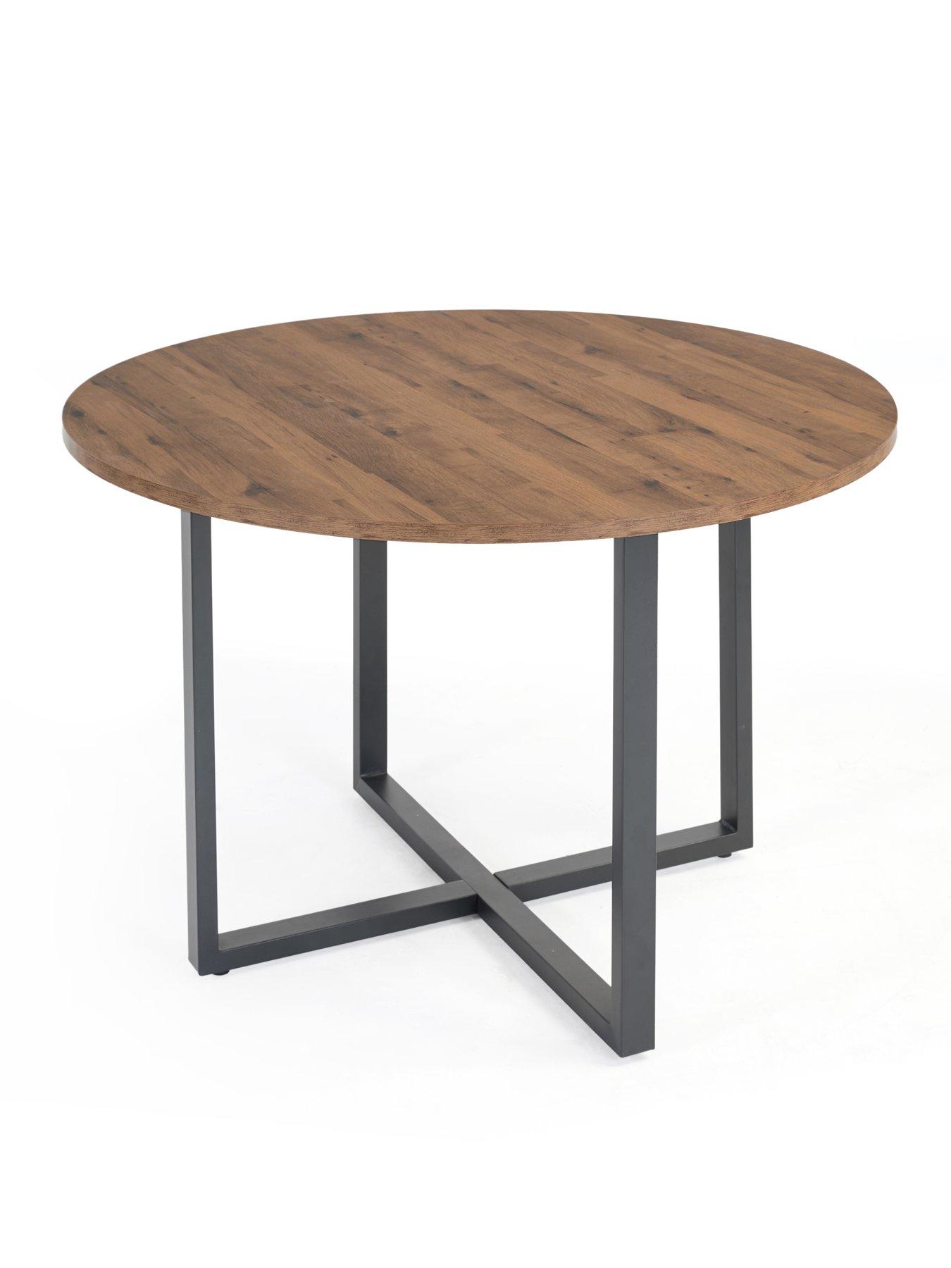 Image 4 of 7 of The Very Collection Harlem Mid Oak Round Dining Table With 4 Marlow Boucle Chairs - FSC&reg; Certified