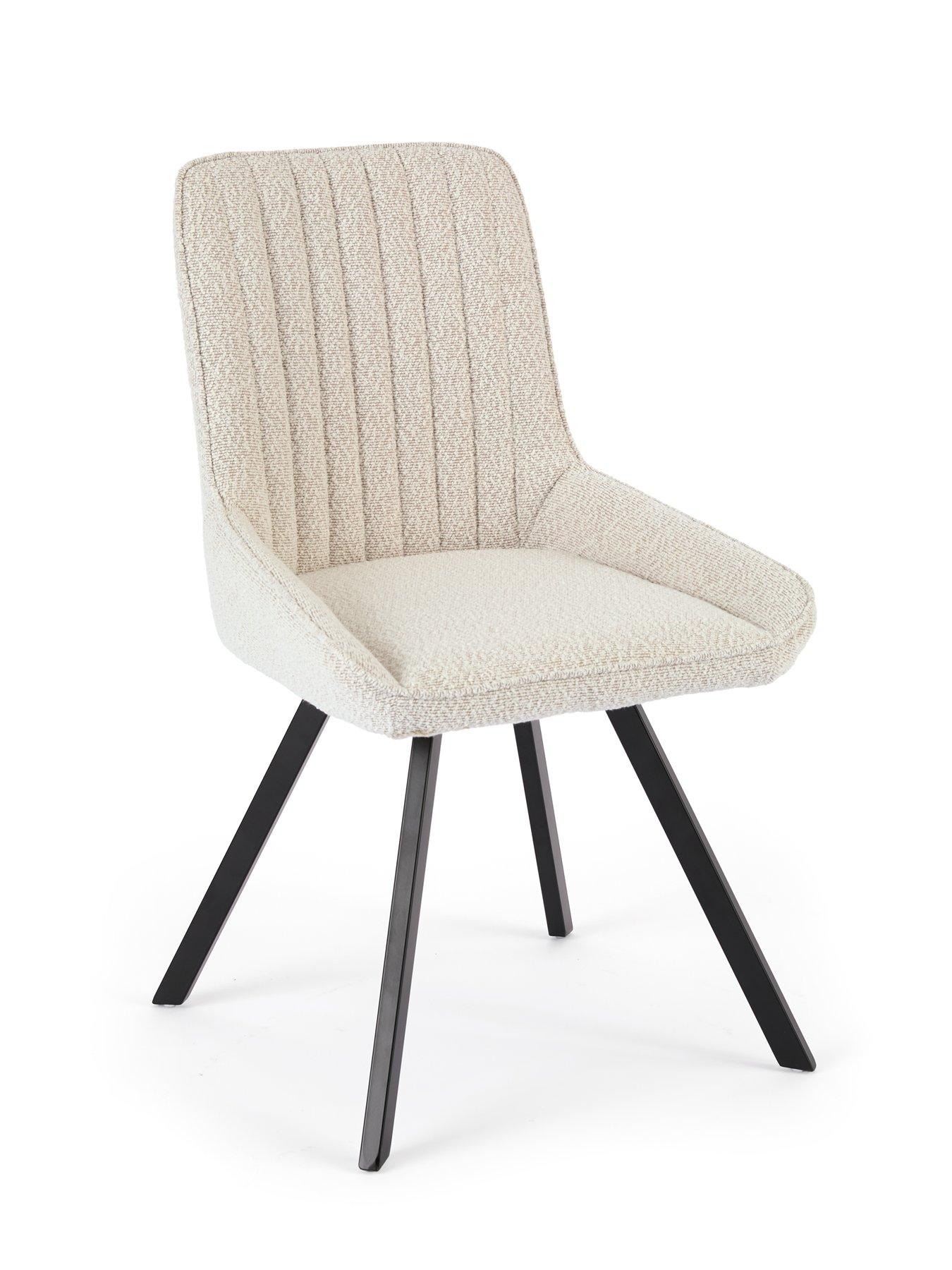 Image 5 of 7 of The Very Collection Harlem Light Oak Round Dining Table With 4 Marlow Boucle Chairs - FSC&reg; Certified