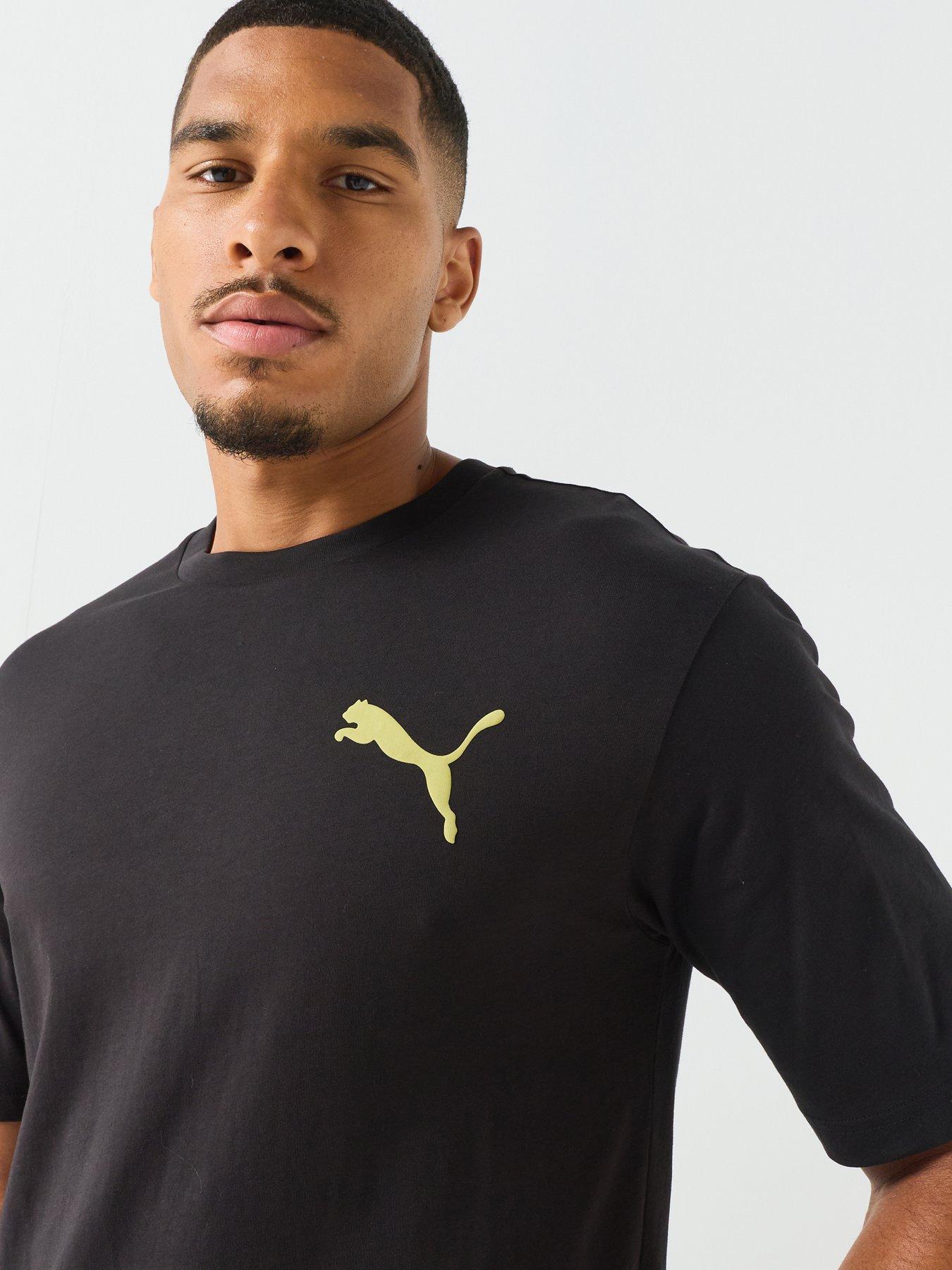 Image 4 of 6 of Puma Mens Graphics Boxy Utility T-Shirt - Black