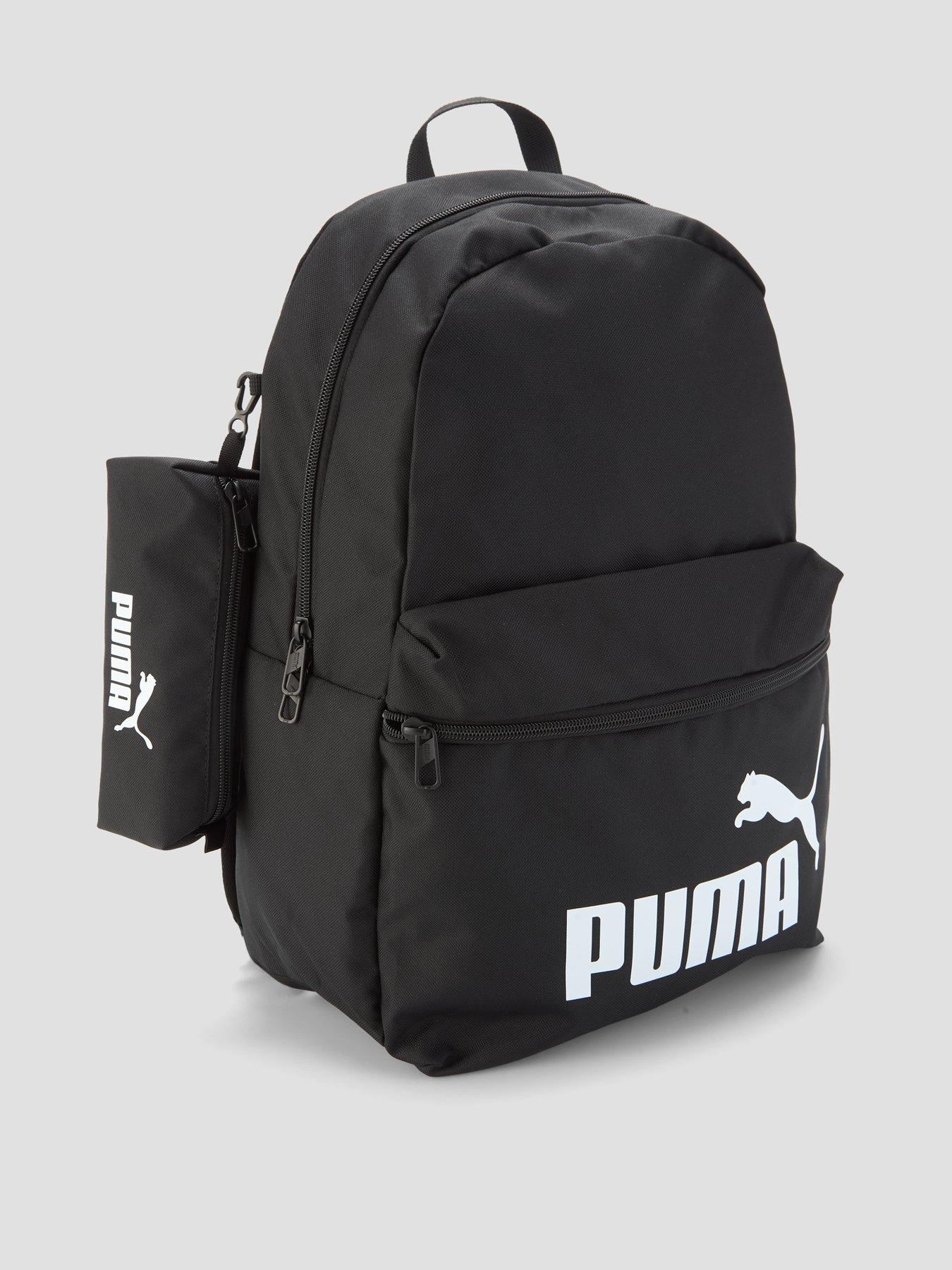 Image 2 of 4 of Puma Mens Phase 20L Two-Way Zip Pocketed Backpack Set - Black