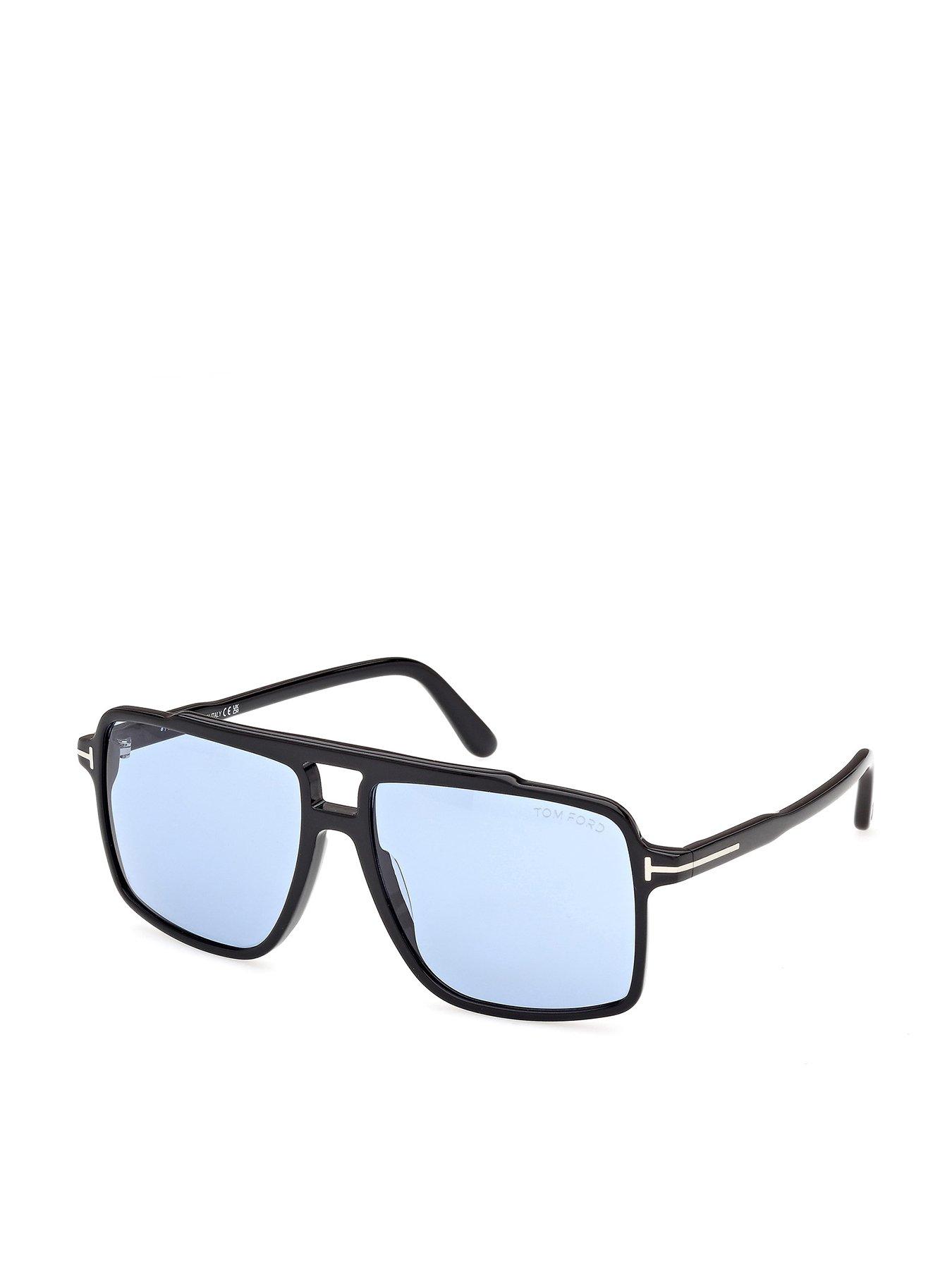 Tom Ford Kemp Acetate Navigator Sunglasses - Shiny Black