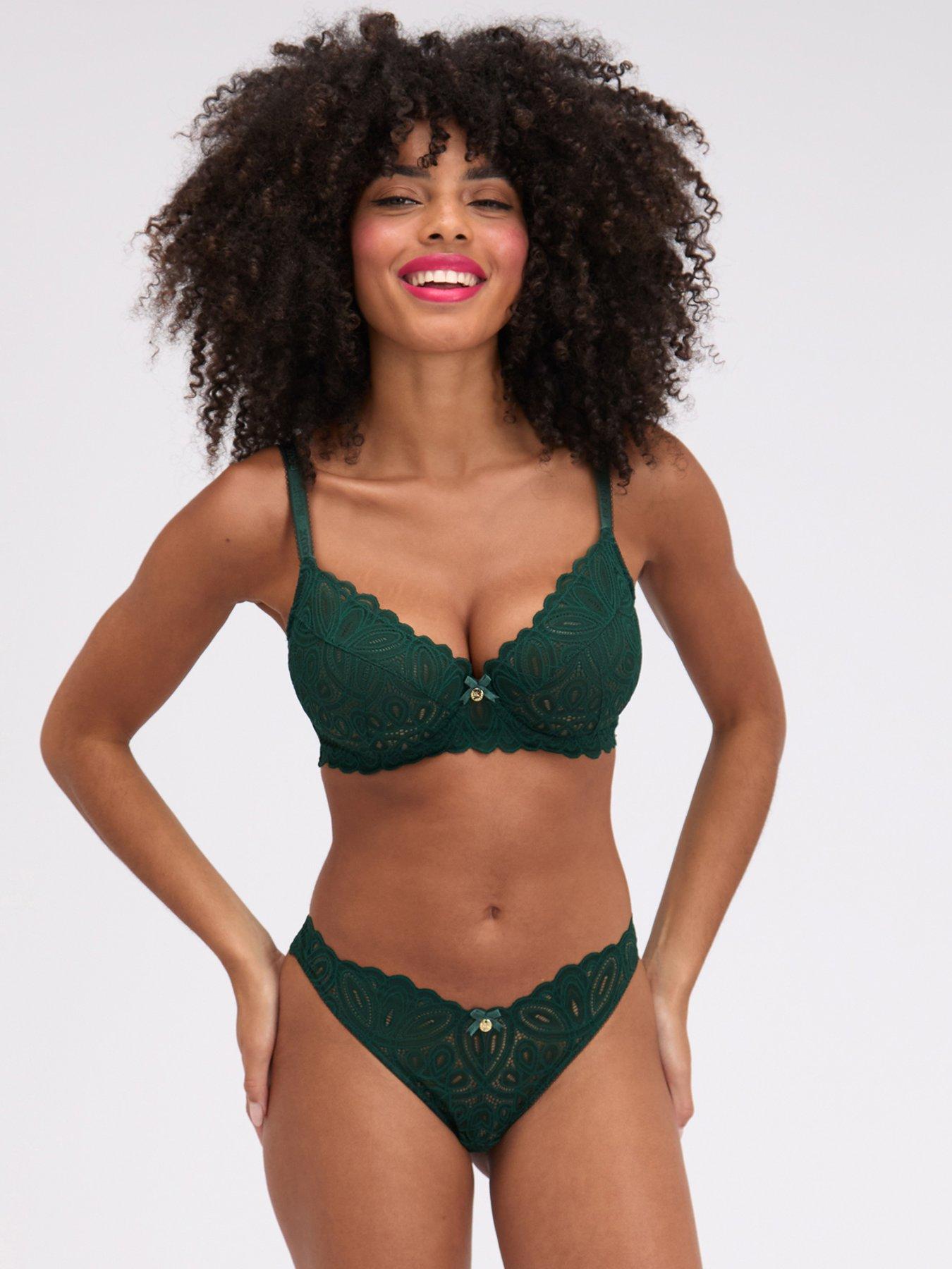 Boux Avenue Carmel Lace Brief - Deep Green