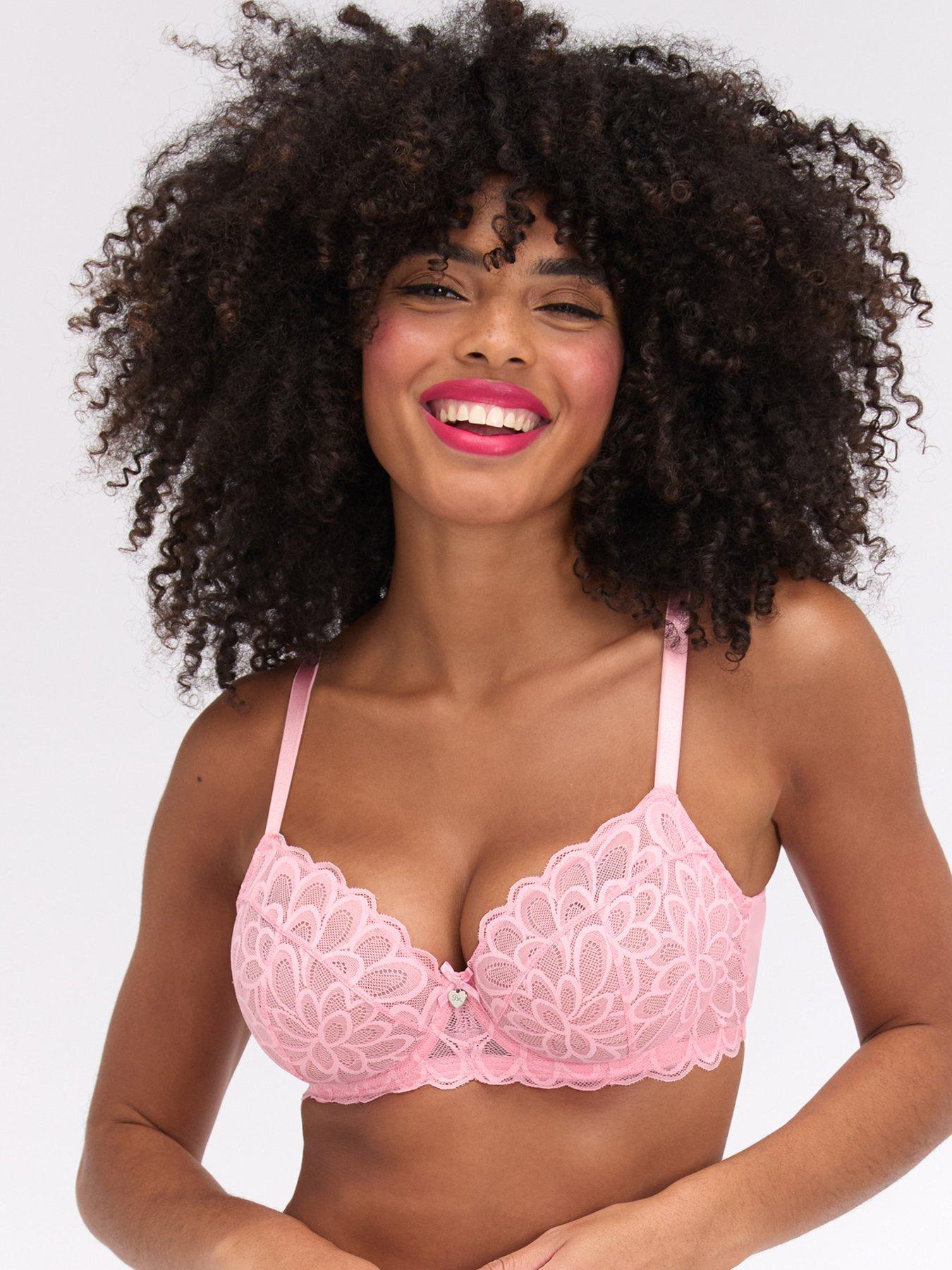 Boux Avenue Eden Lace Balconette Bra - Rose Pink