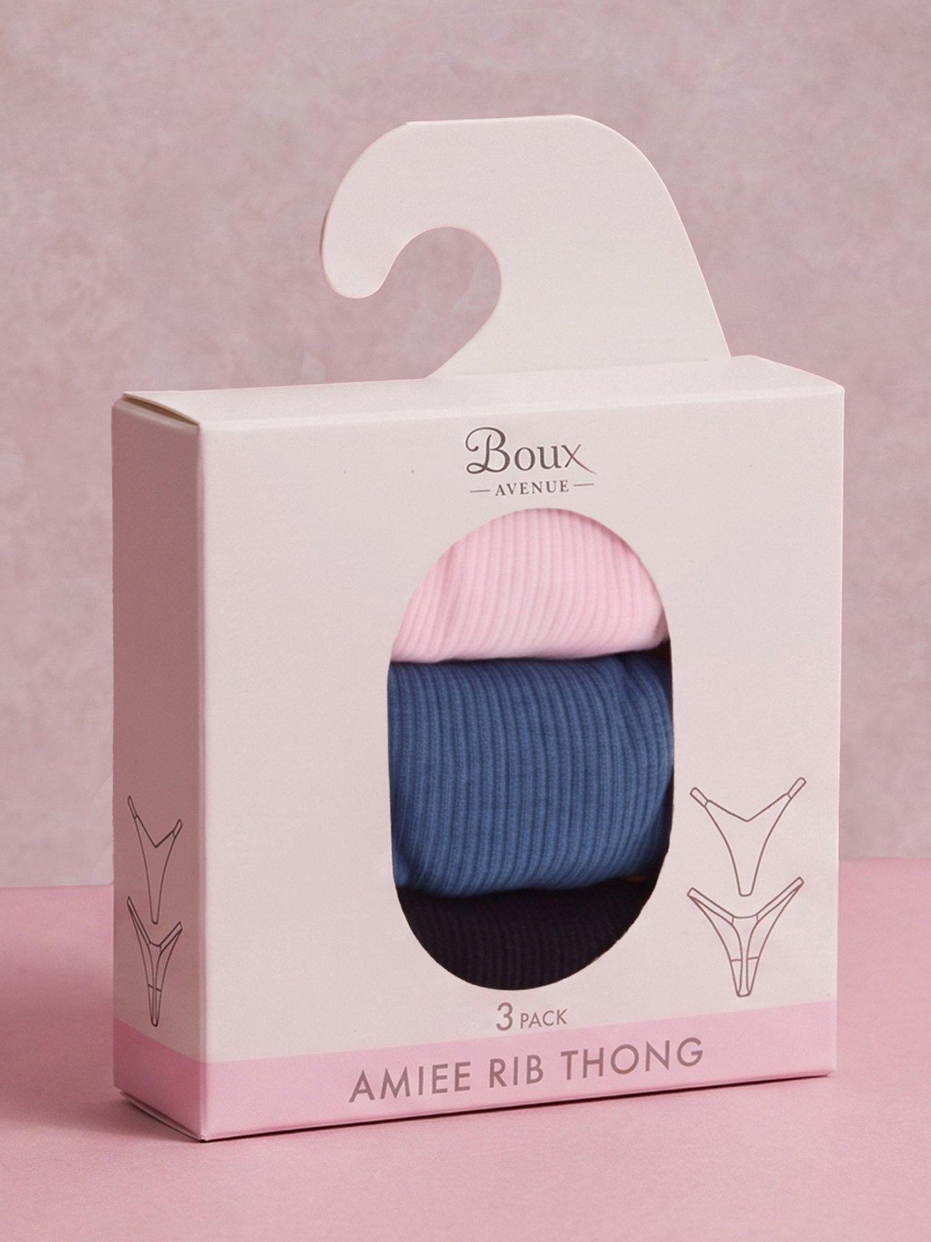 Image 6 of 6 of Boux Avenue High Leg Thong 3Pack - Black