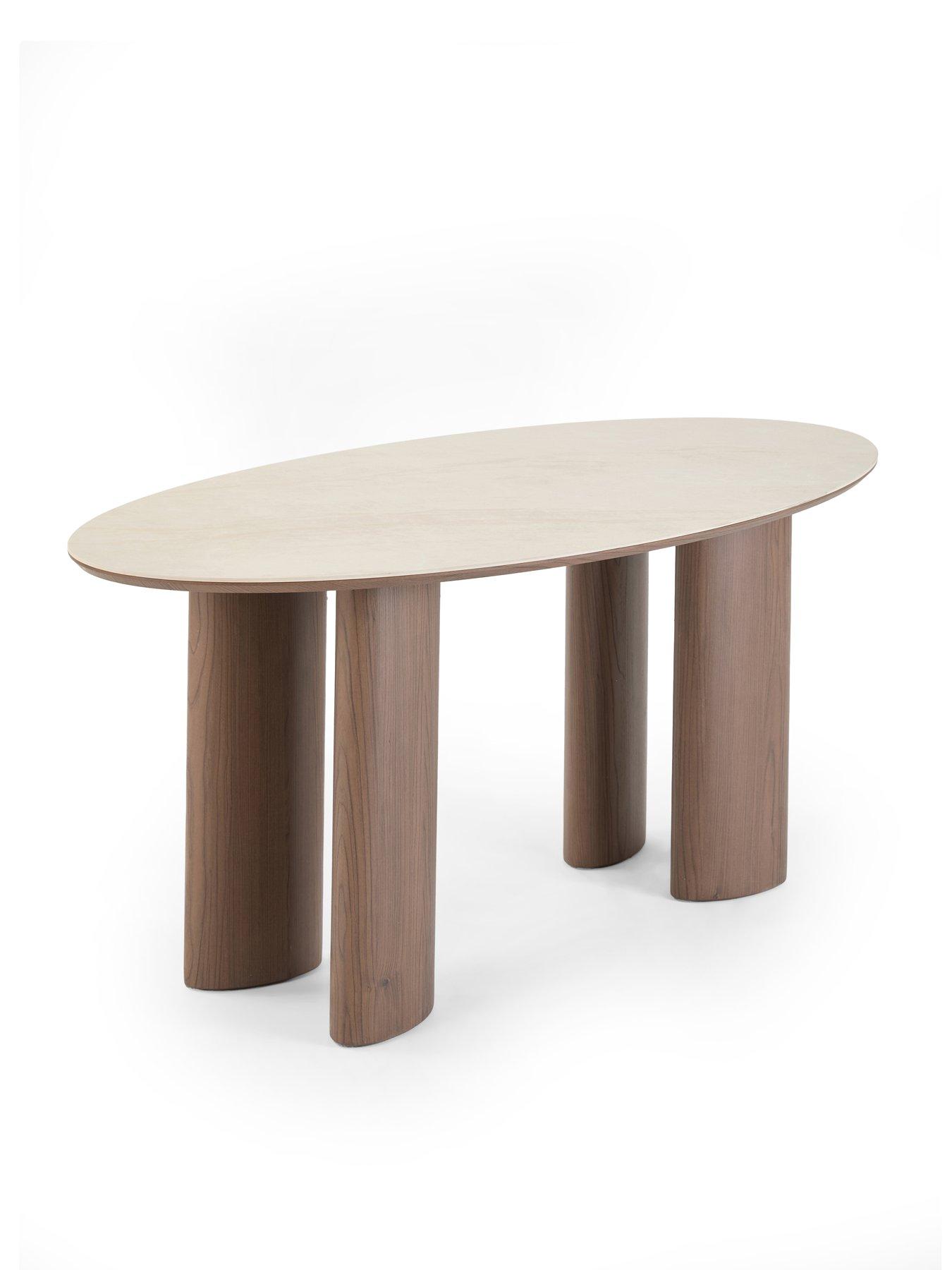 Image 5 of 7 of The Very Collection Ines 180cm Dining Table &amp; 4 Olive Green Mila Dining Chairs - FSC&reg; Certified