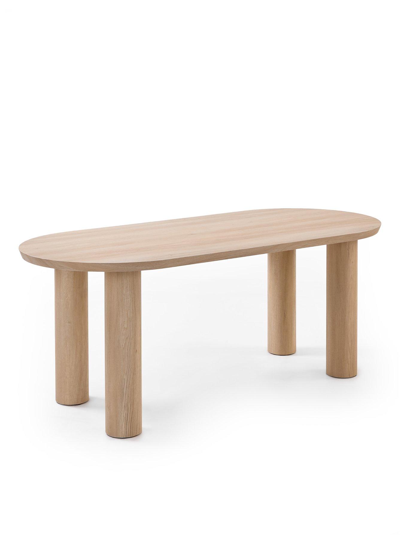 Image 5 of 7 of The Very Collection Sander Corner Storage Booth In Boucle With Arley Oval Dining Table & 2 Sander Chairs