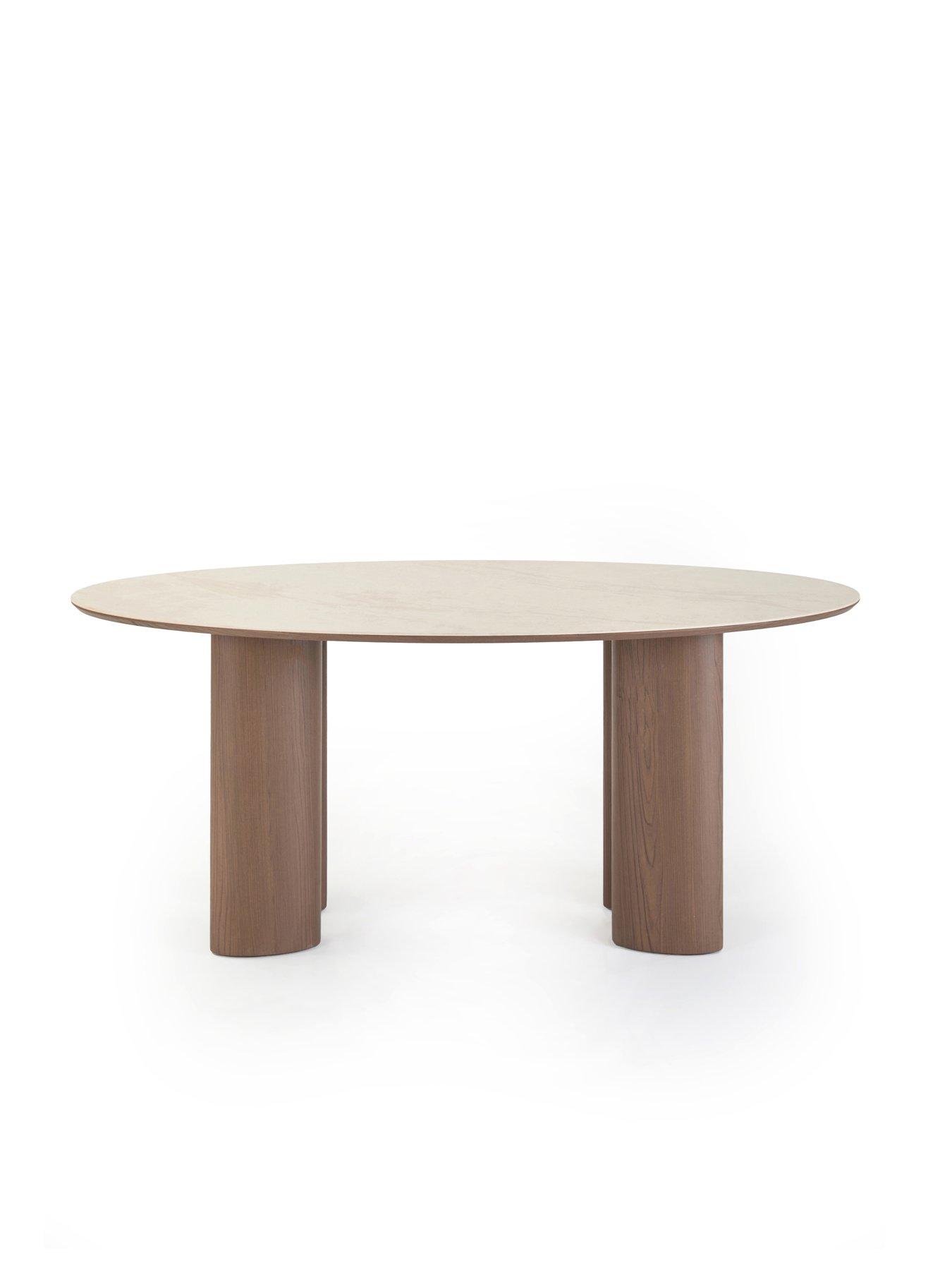 Image 4 of 7 of The Very Collection Ines 180cm Dining Table &amp; 4 Taupe Mira Dining Chairs - FSC&reg; Certified