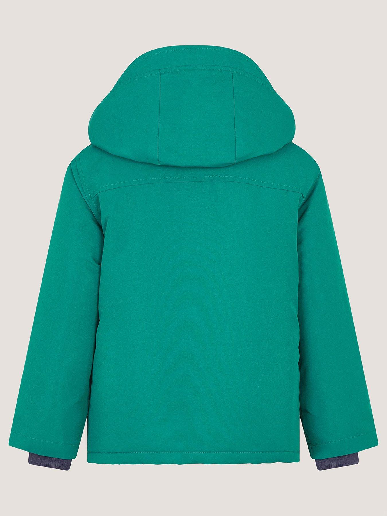 Image 2 of 3 of Monsoon Boys' 3-in-1 Hooded Anorak Jacket - Green