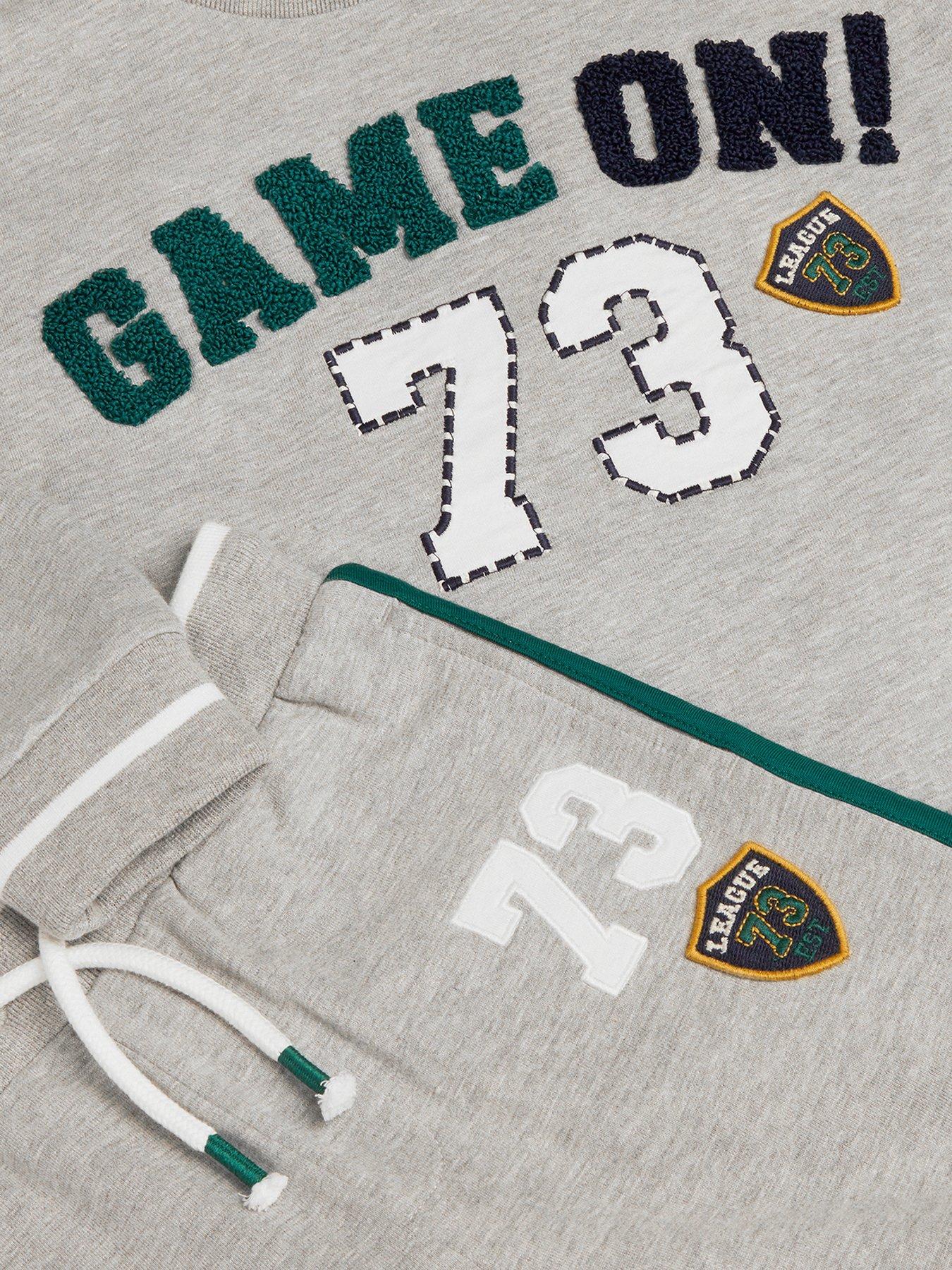 Image 4 of 4 of Monsoon Boys' Games Graphic Sweatshirt and Joggers Set - Grey