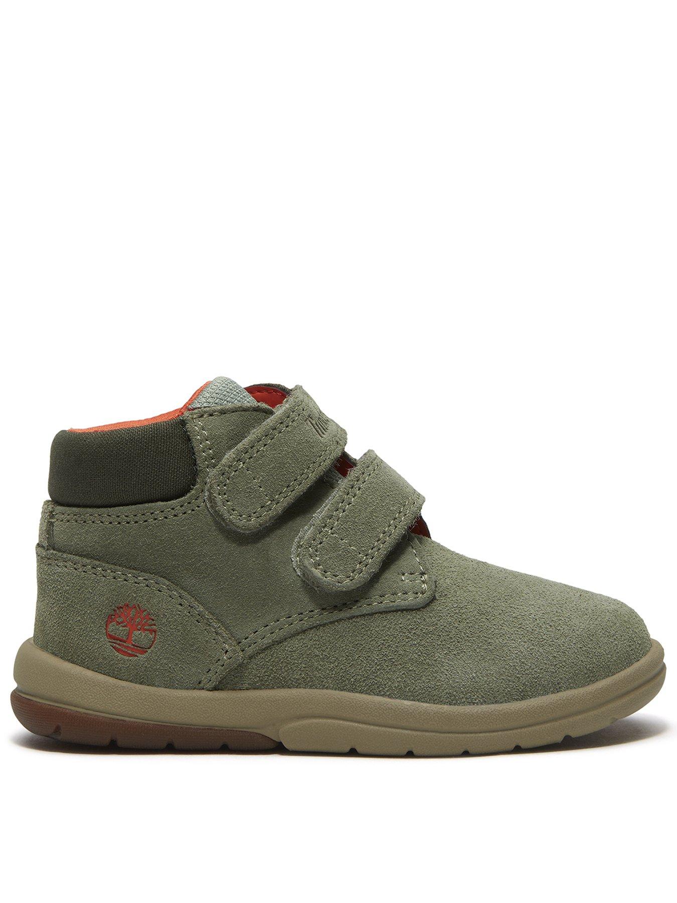 Timberland TODDLE TRACKS MID HOOK  &  LOOP BOOT LIGHT GREEN SUEDE