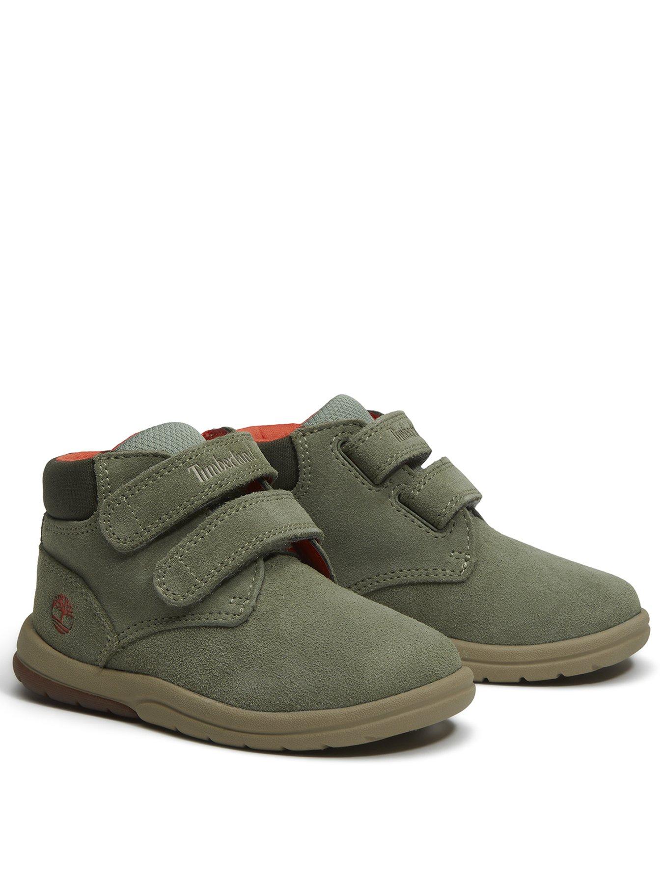 Image 2 of 7 of Timberland Younger Boys Toddle Tracks Mid Hook-and-Loop Boots - Green