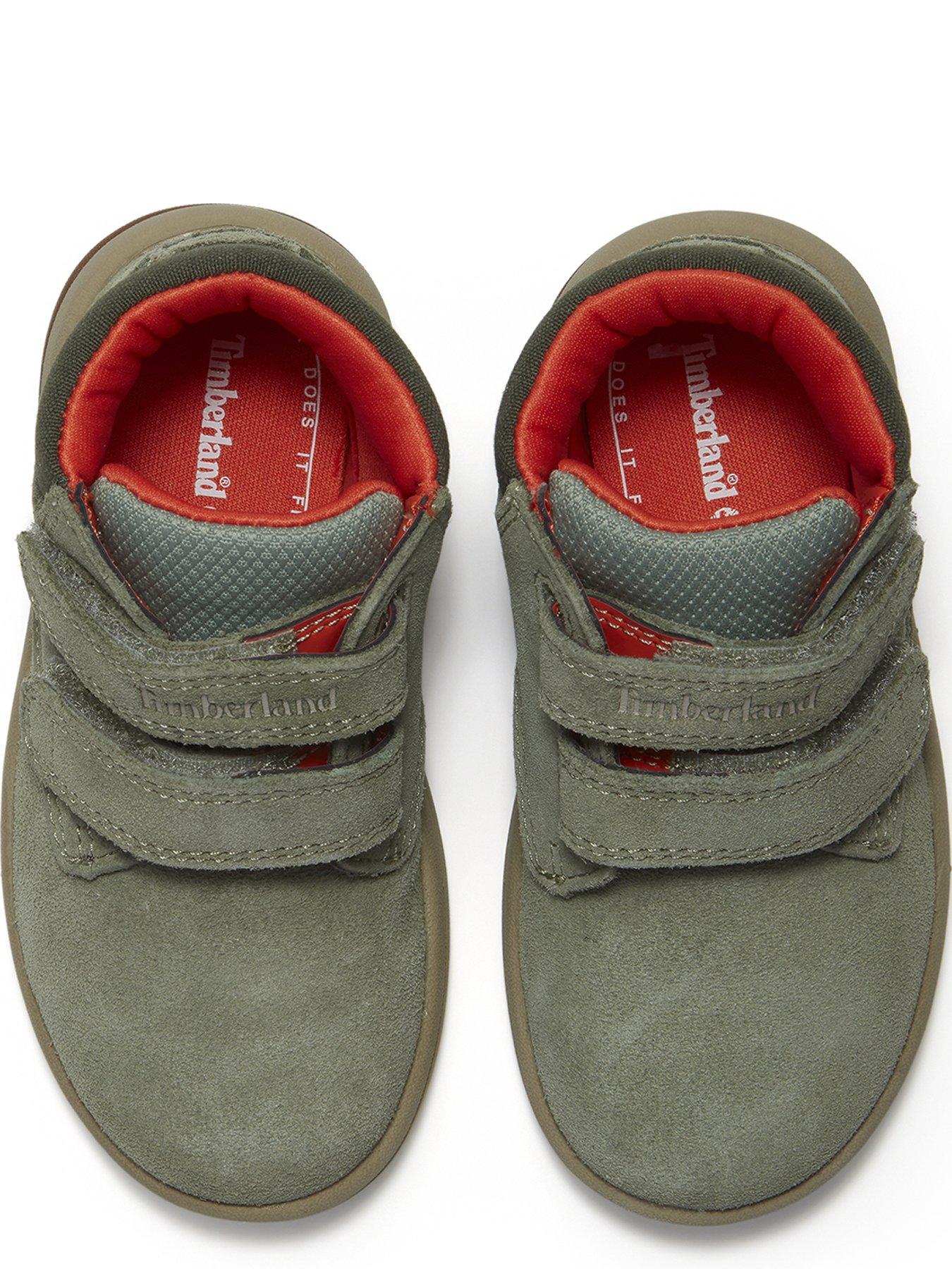 Image 4 of 7 of Timberland Younger Boys Toddle Tracks Mid Hook-and-Loop Boots - Green