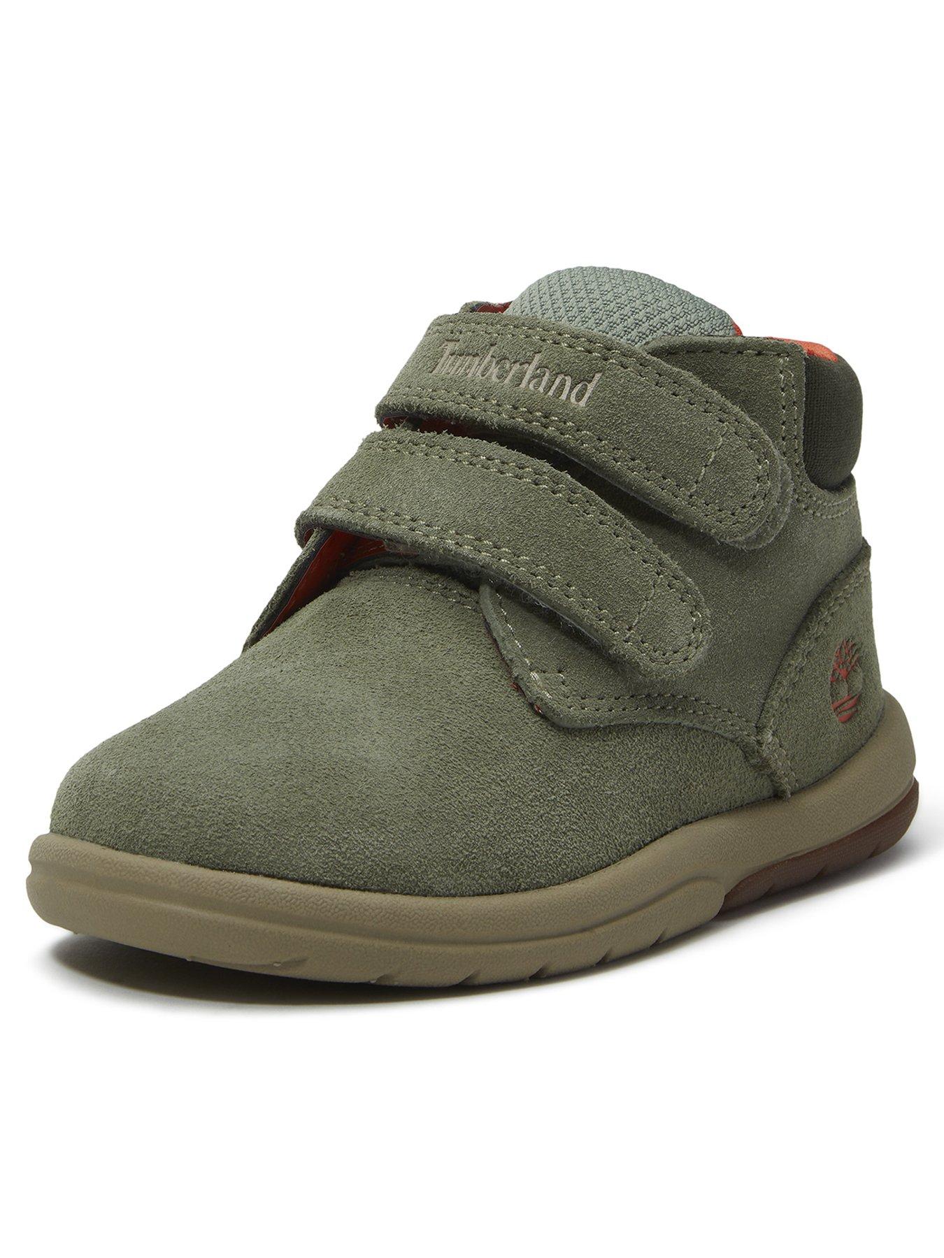 Image 6 of 7 of Timberland Younger Boys Toddle Tracks Mid Hook-and-Loop Boots - Green
