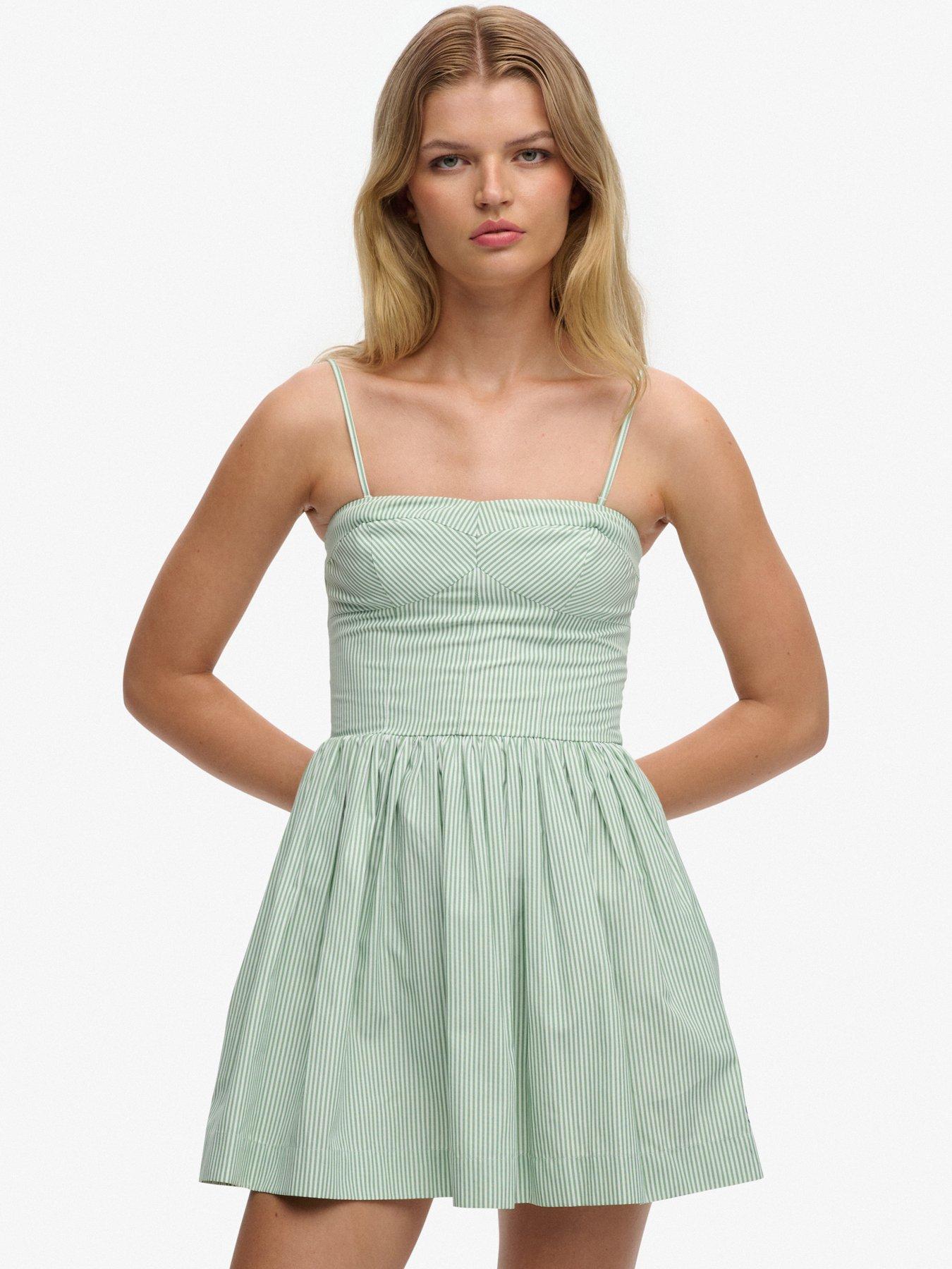 Superdry Corset Cami Mini Dress - Green