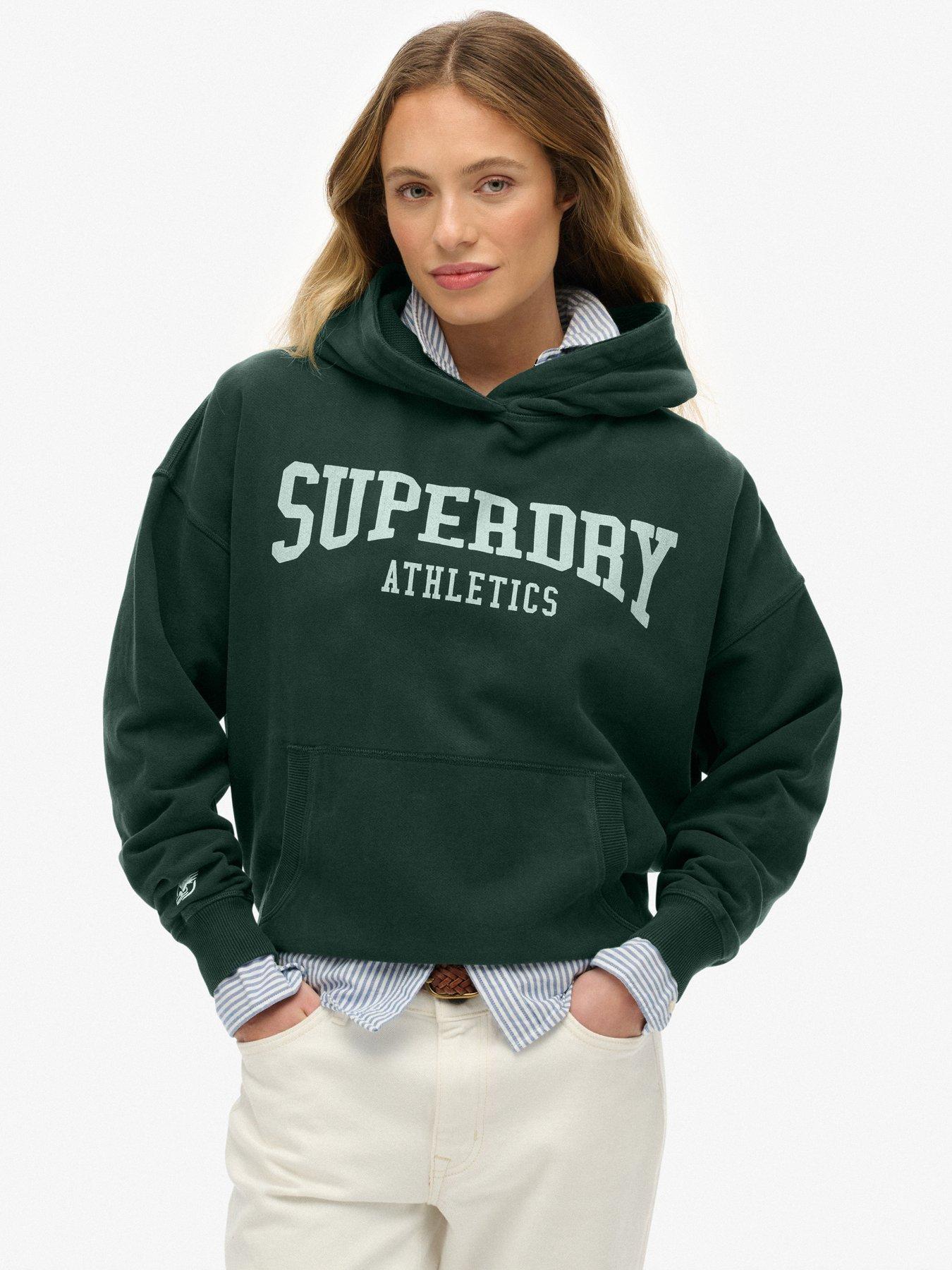 Superdry Athletic Essentials Relaxed Hoodie - Green