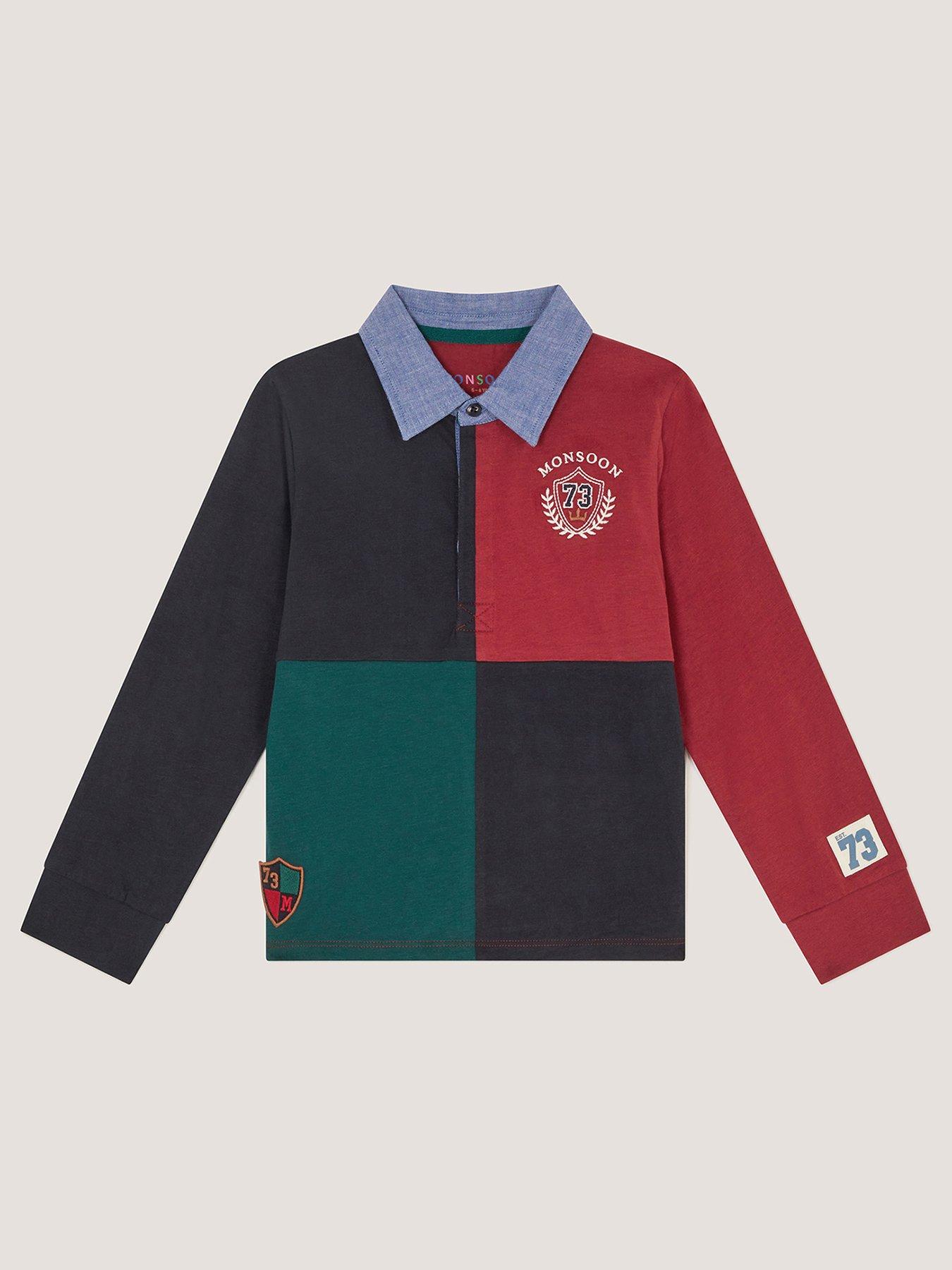Image 2 of 4 of Monsoon Colourblock Rugby Polo Shirt - Multi