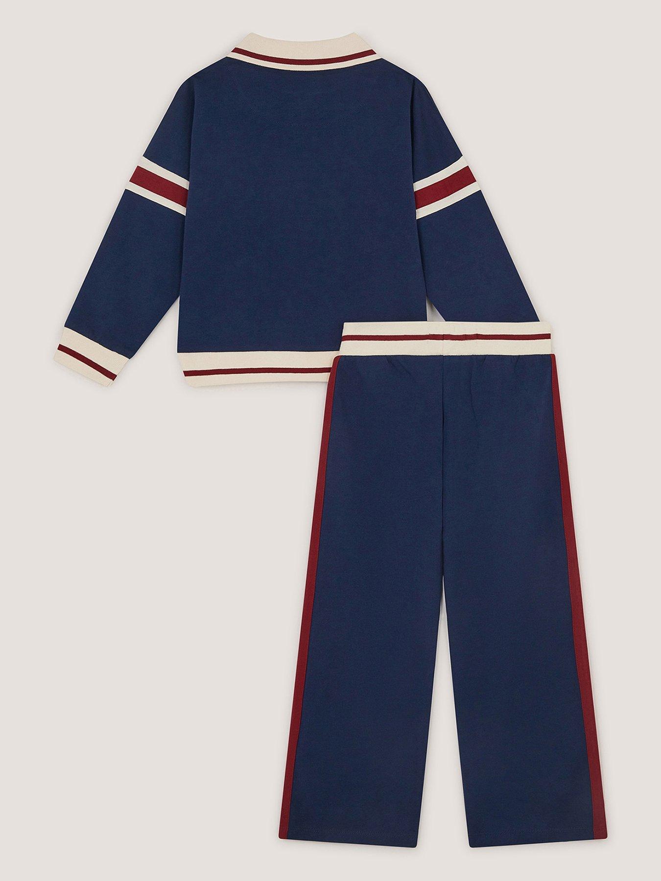 Image 3 of 4 of Monsoon Boys Half Zip Sweat Set - Navy