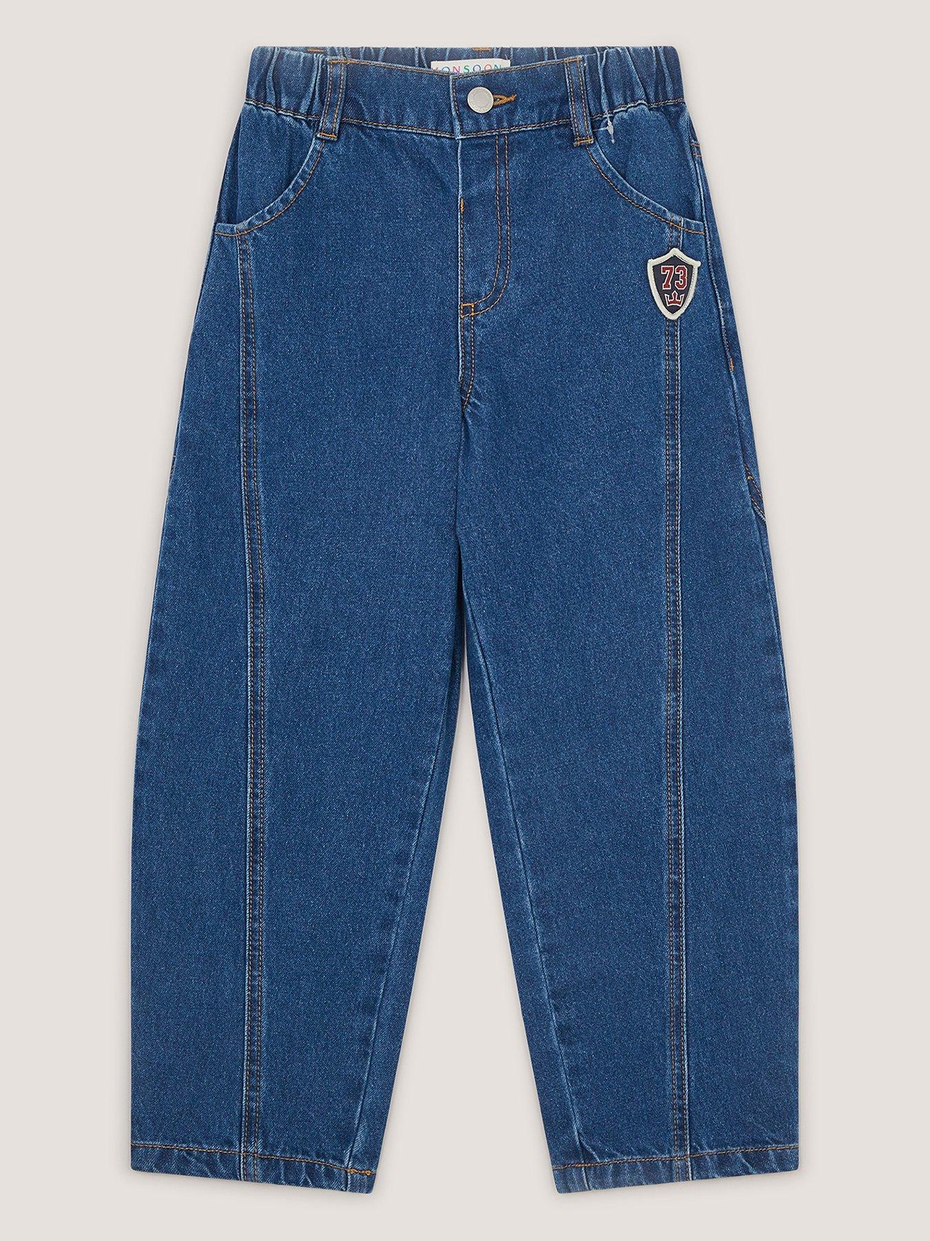 Image 2 of 4 of Monsoon Boys Barrel Leg Jeans - Blue