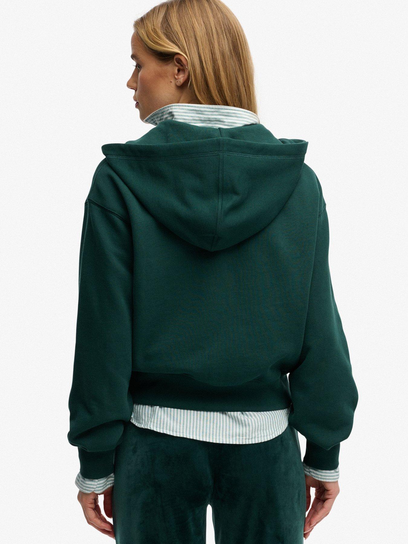 Image 2 of 5 of Superdry Country Club Zip Hoodie - Green