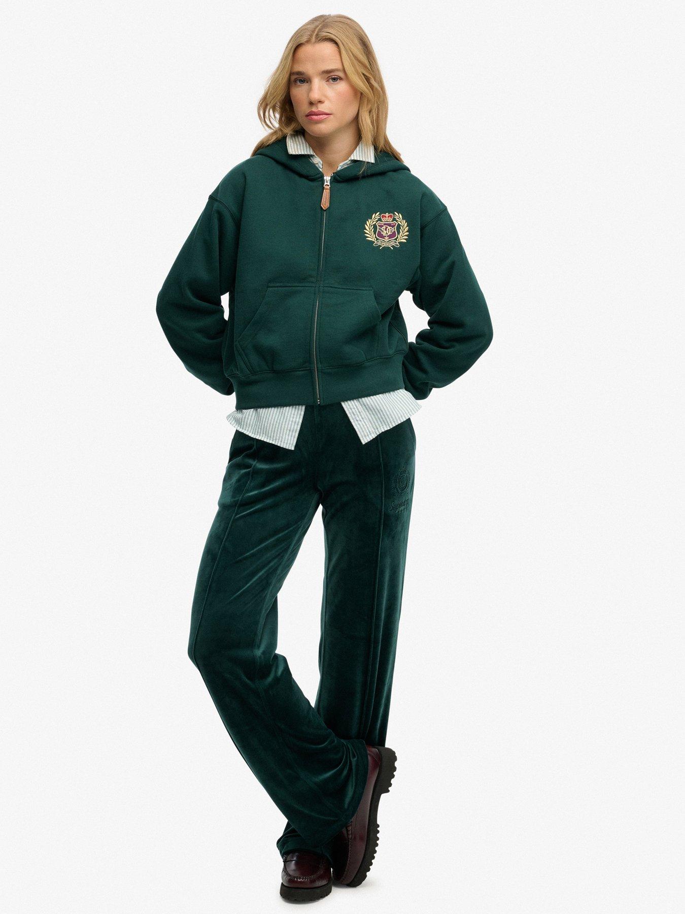 Image 3 of 5 of Superdry Country Club Zip Hoodie - Green